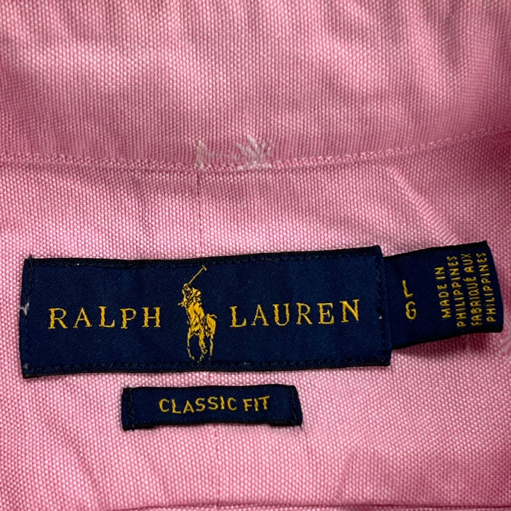 Ralph Lauren Short Sleeve Shirt - Large Pink Cotton - Image 3