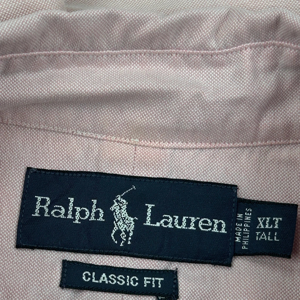 Ralph Lauren Tall Short Sleeve Shirt - XL Pink Cotton - Image 3
