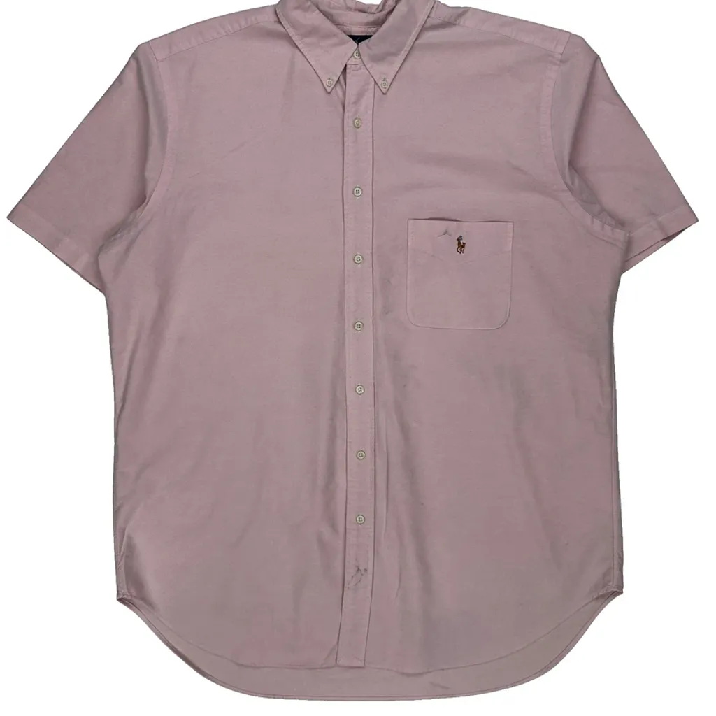 Ralph Lauren Tall Short Sleeve Shirt - XL Pink Cotton - Image 5