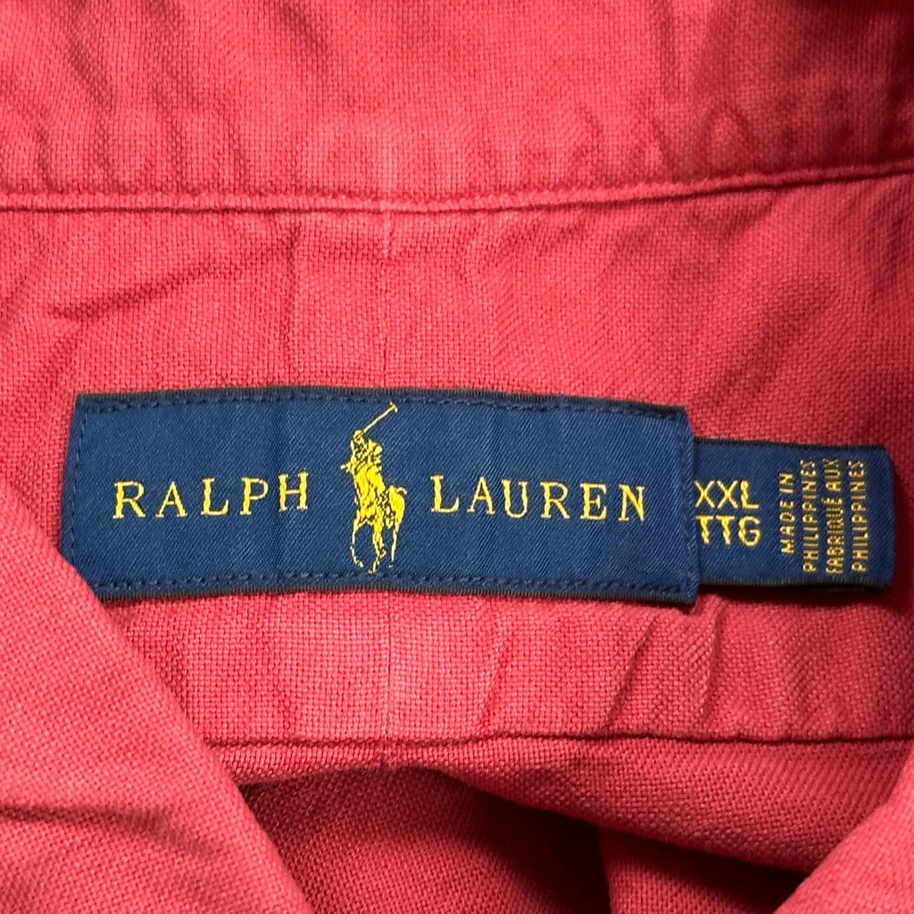 Ralph Lauren Short Sleeve Shirt - 2XL Red Cotton - Image 3