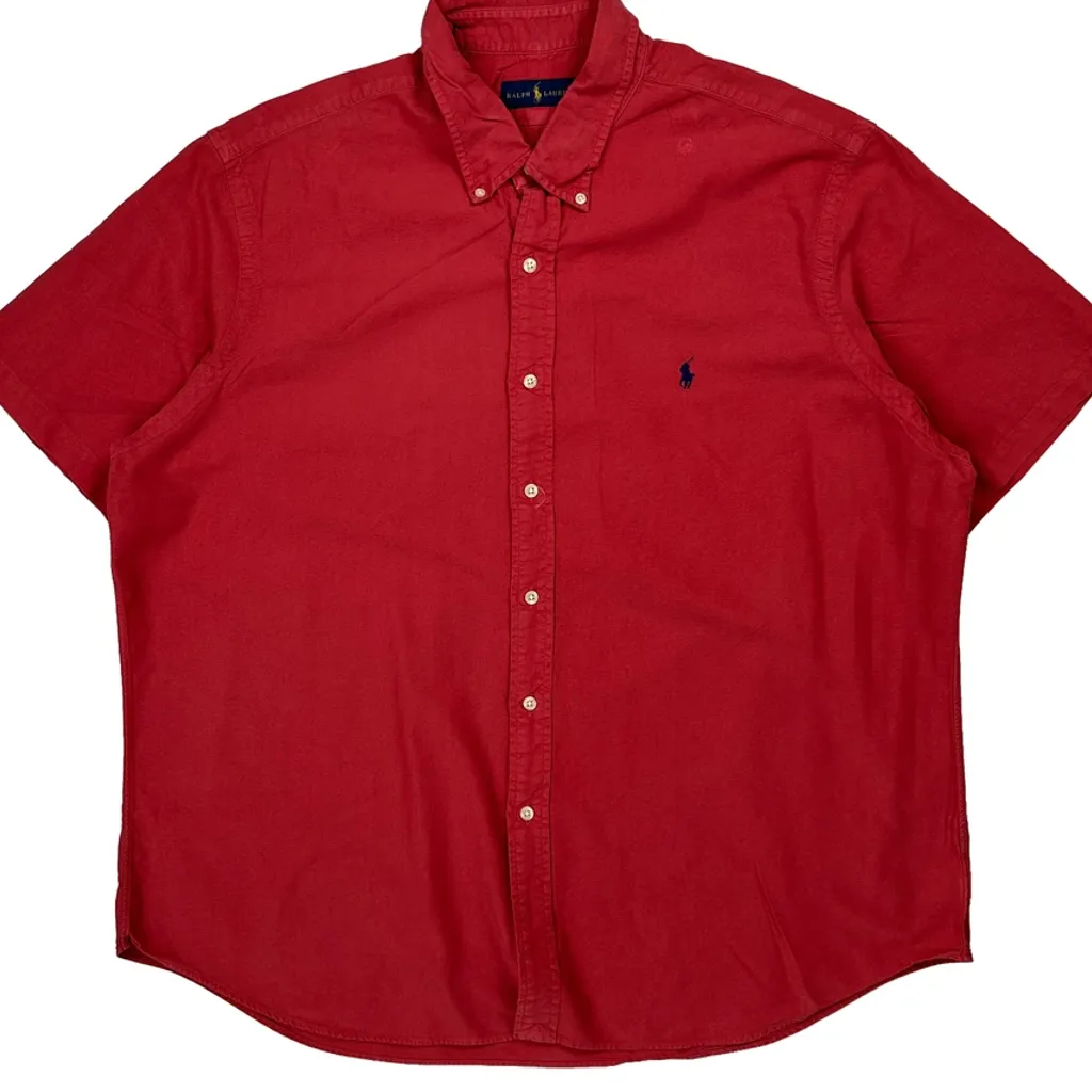 Ralph Lauren Short Sleeve Shirt - 2XL Red Cotton - Image 4