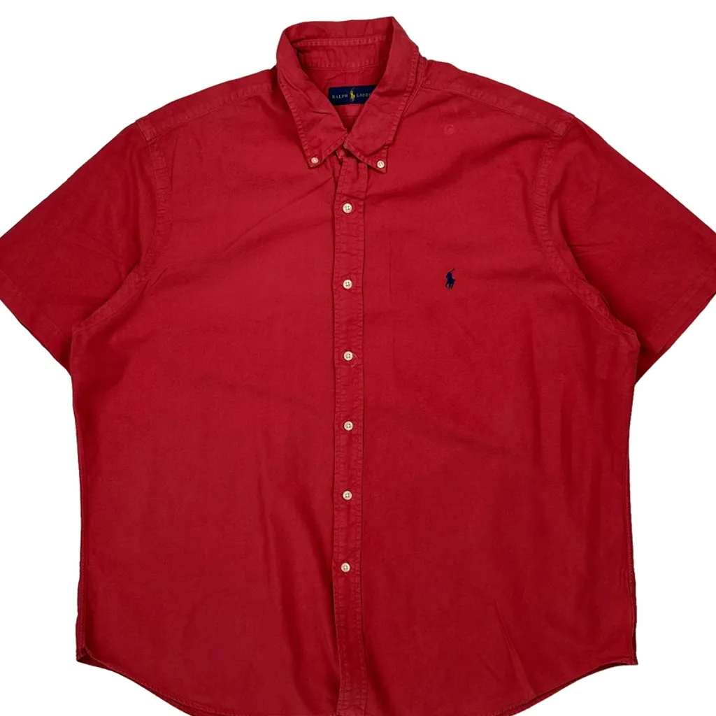 Ralph Lauren Short Sleeve Shirt - 2XL Red Cotton - Image 5