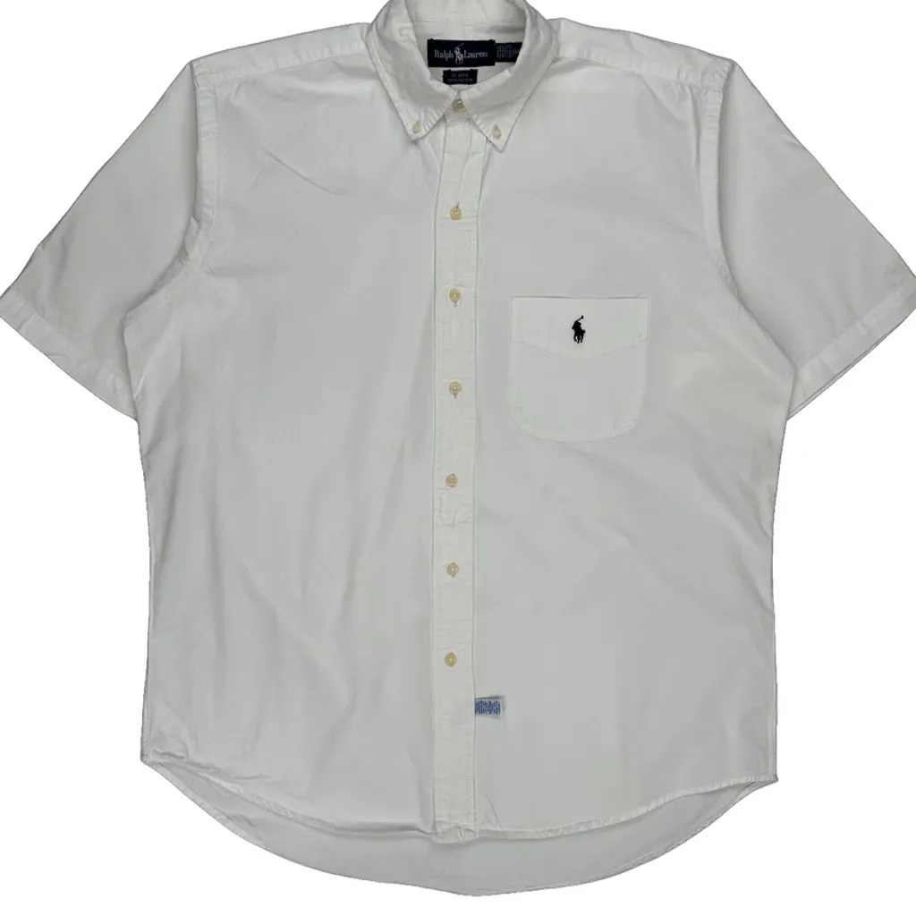 Ralph Lauren Short Sleeve Shirt - Medium White Cotton - Image 5