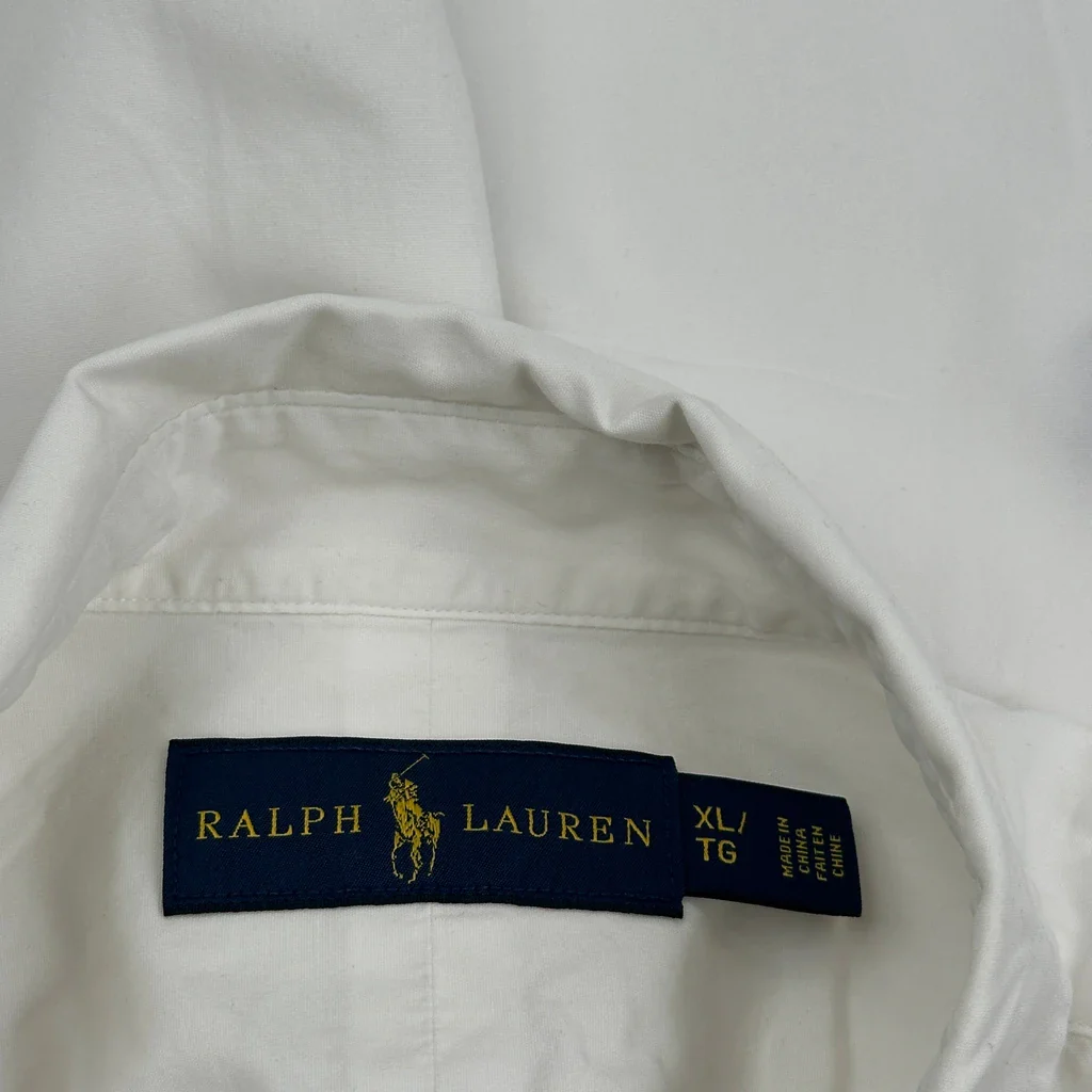 Ralph Lauren Short Sleeve Shirt - XL White Cotton - Image 3