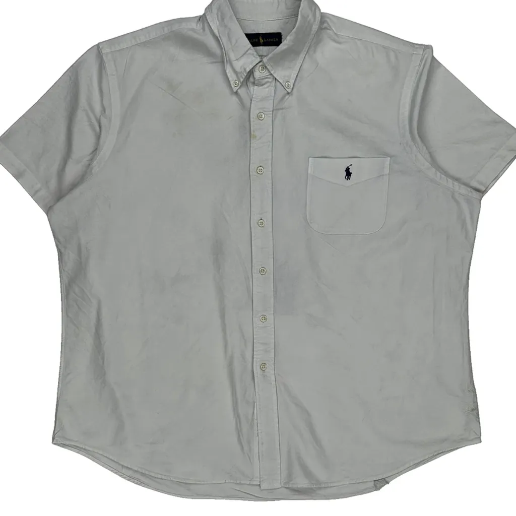 Ralph Lauren Short Sleeve Shirt - 2XL White Cotton - Image 5