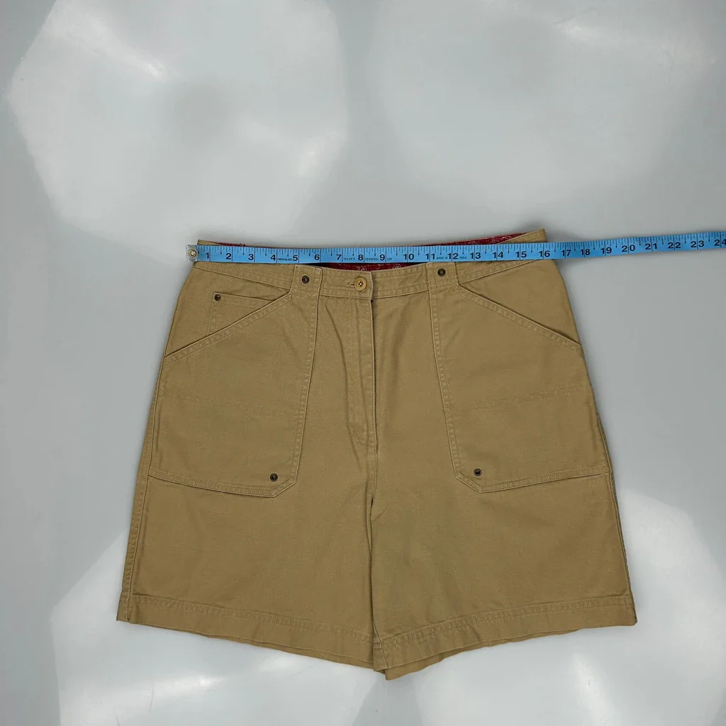 Ralph Lauren Fatigue Shorts - 32W UK 14 Khaki Cotton - Image 3