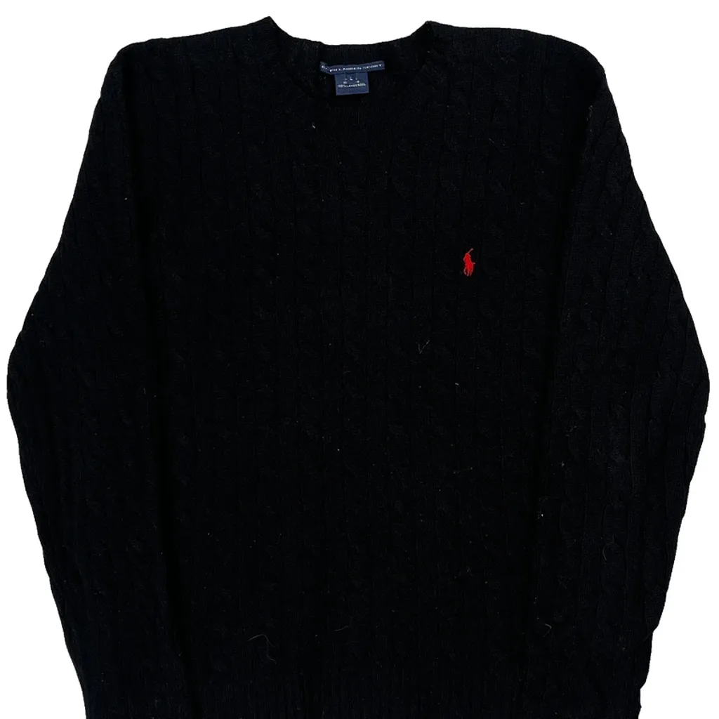 Ralph Lauren Sport Jumper - Large Black Wool - Image 4