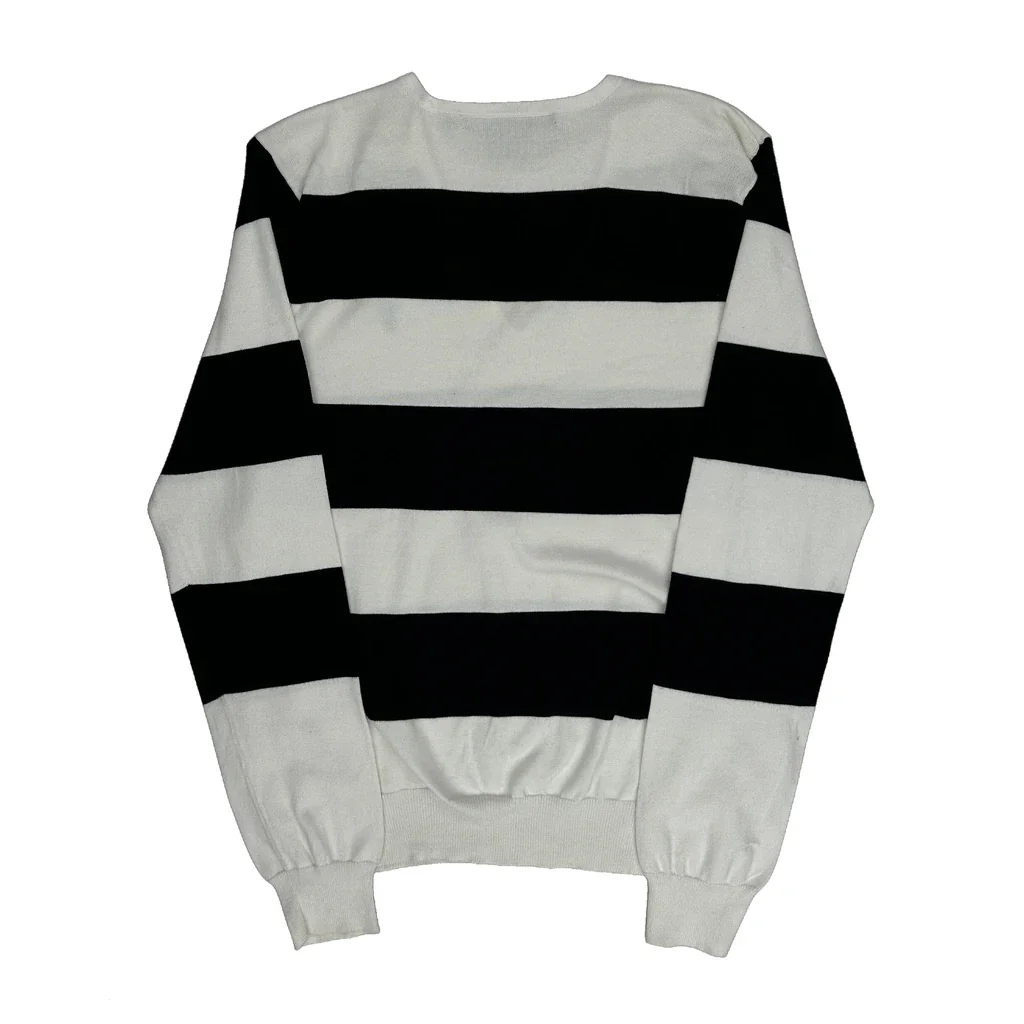 Ralph Lauren Sport Striped Jumper - Large Black & White Cotton - Image 2
