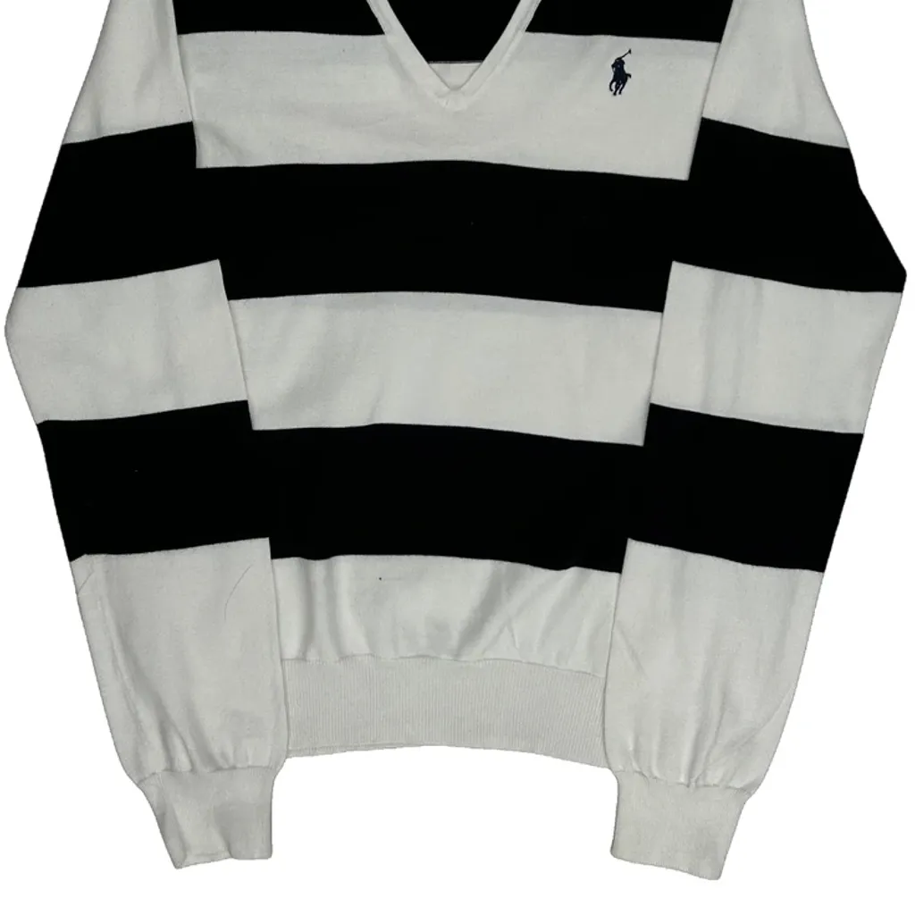 Ralph Lauren Sport Striped Jumper - Large Black & White Cotton - Image 4