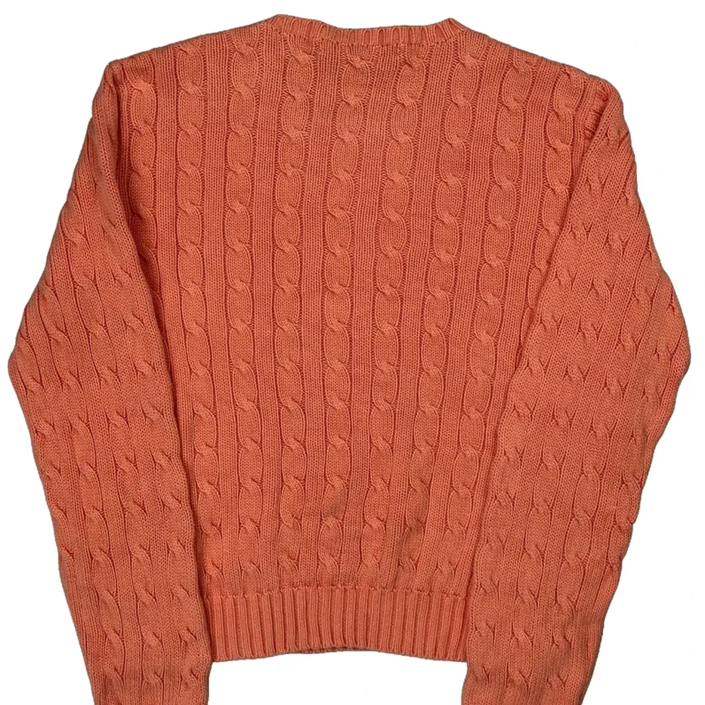 Ralph Lauren Sport Jumper - Large Orange Cotton - Image 7