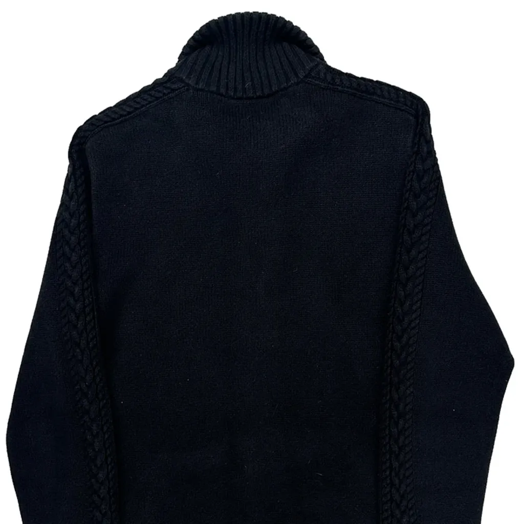 Ralph Lauren Sport Knit Zip Up - Medium Black Cotton - Image 6