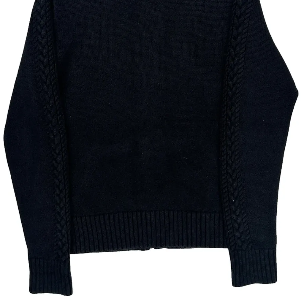 Ralph Lauren Sport Knit Zip Up - Medium Black Cotton - Image 7