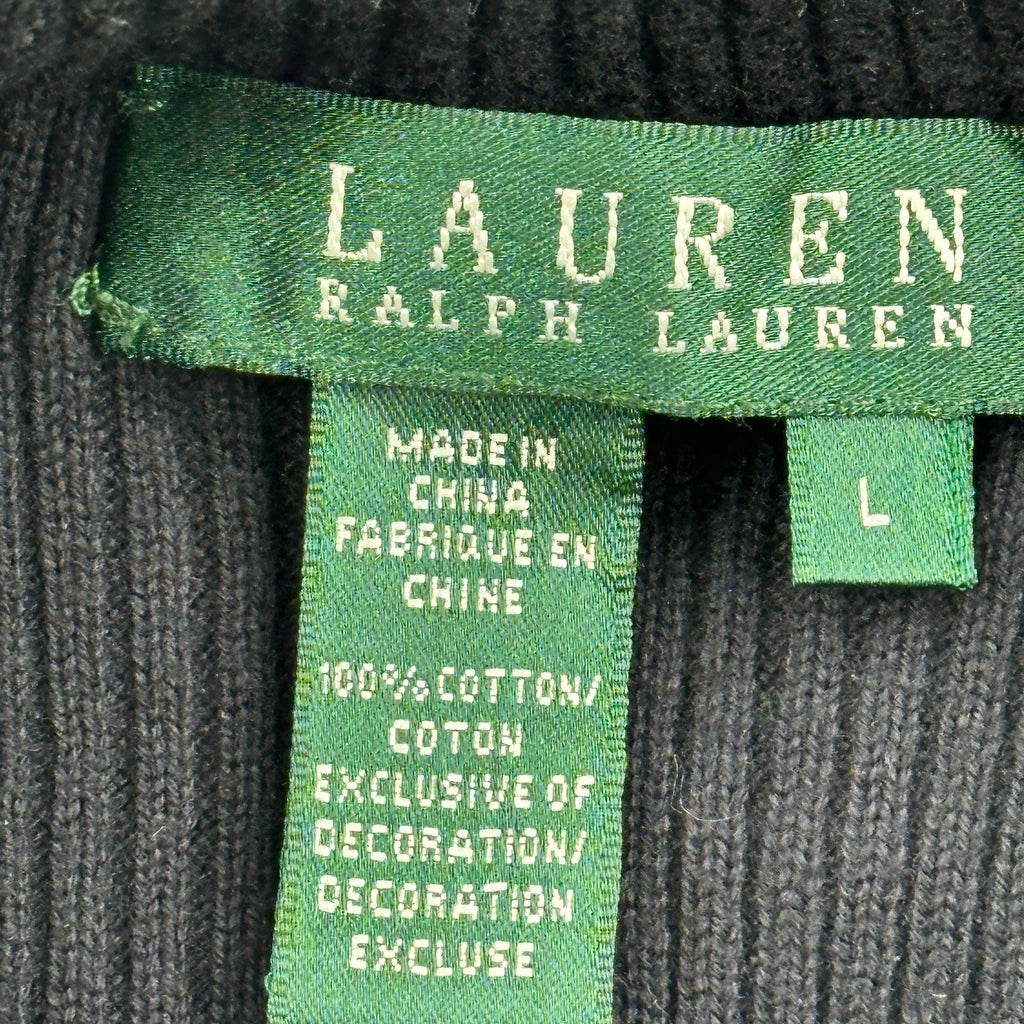 Ralph Lauren Sweater - Large Black Cotton - Image 3