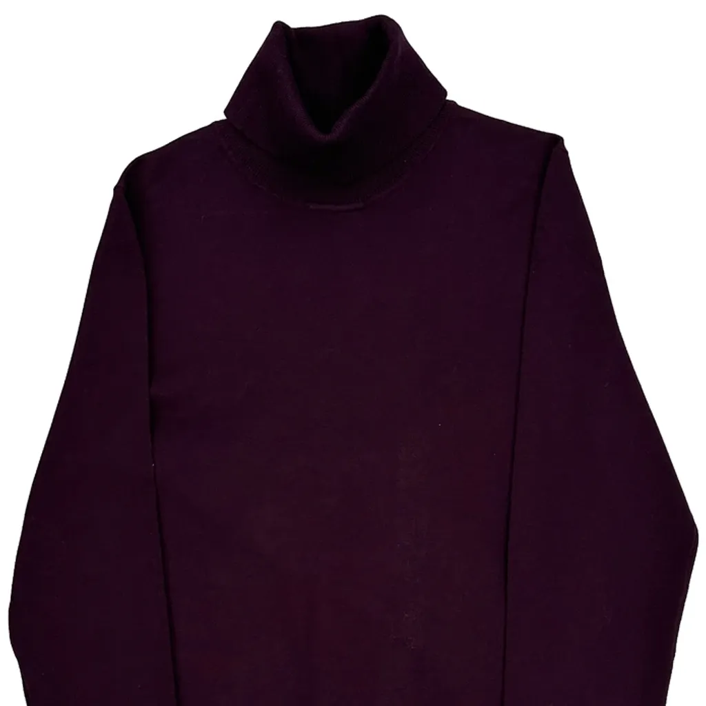 Ralph Lauren Roll Neck Sweater - Medium Purple Cotton - Image 4