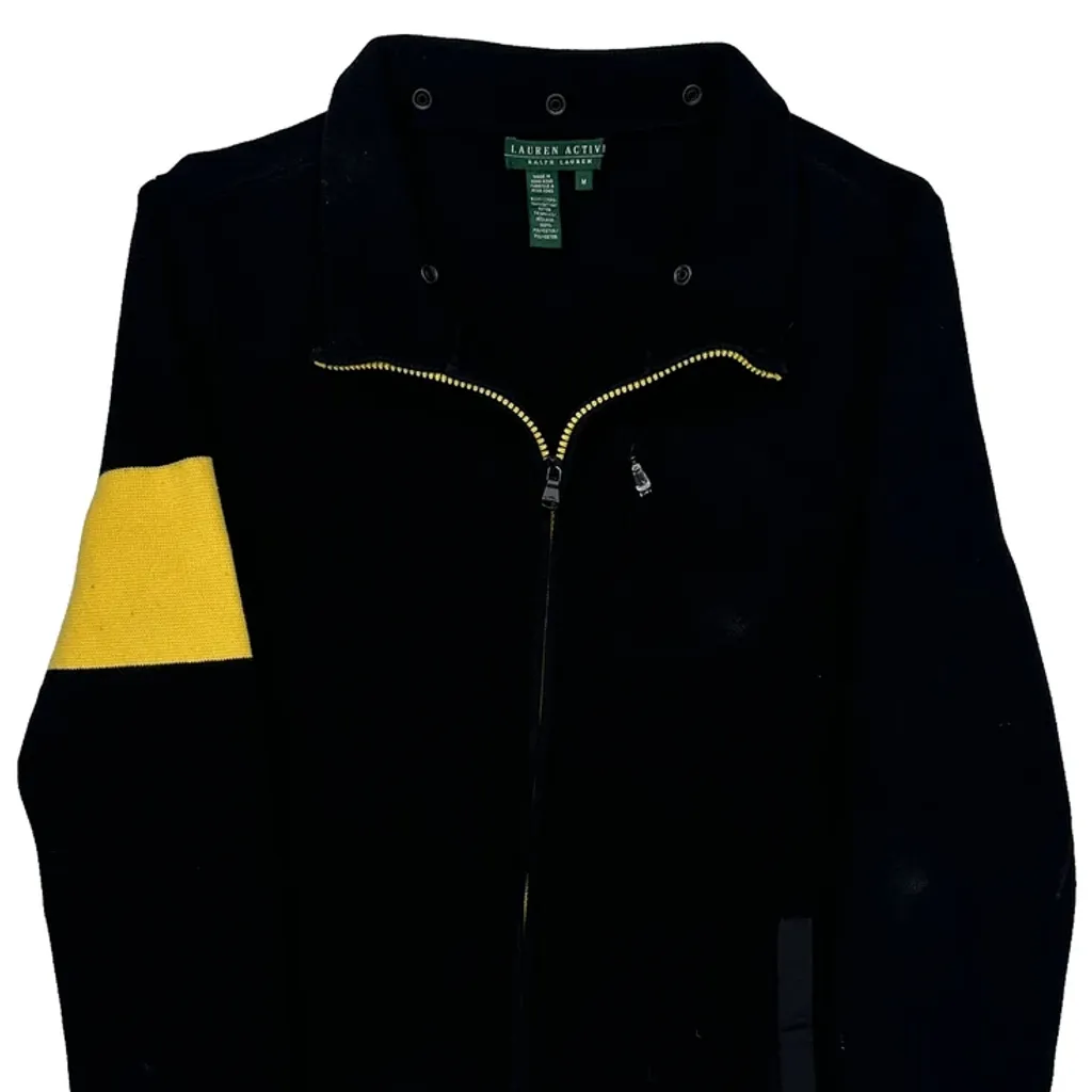 Ralph Lauren Knit Zip Up - Medium Black Cotton - Image 4