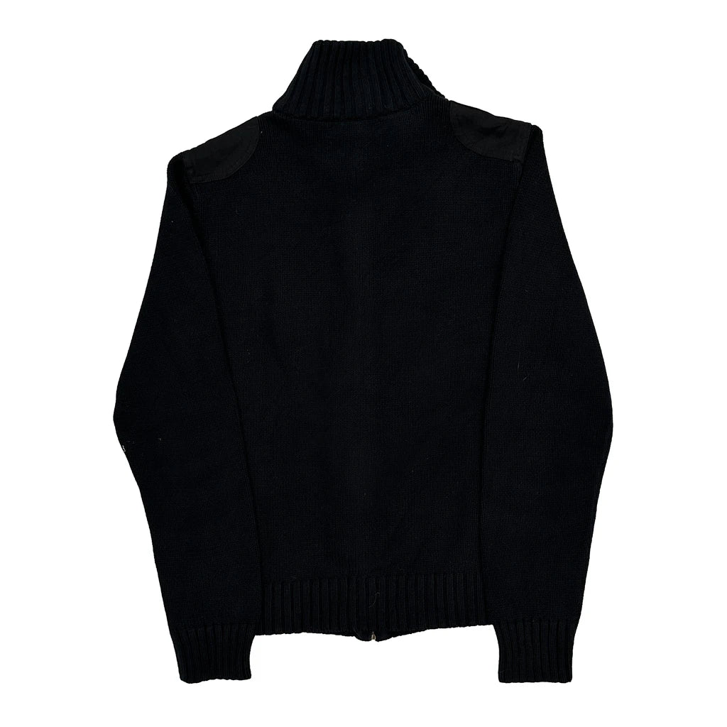 Ralph Lauren Zip Up - Medium Black Cotton - Image 2