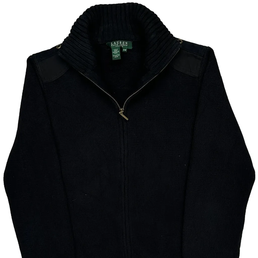 Ralph Lauren Zip Up - Medium Black Cotton - Image 5