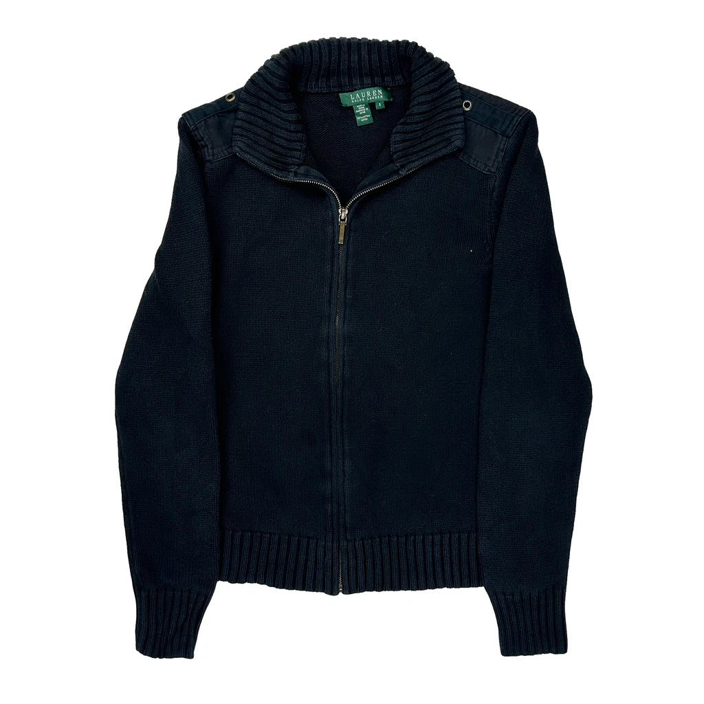 Ralph Lauren Zip Up - Small Black Cotton