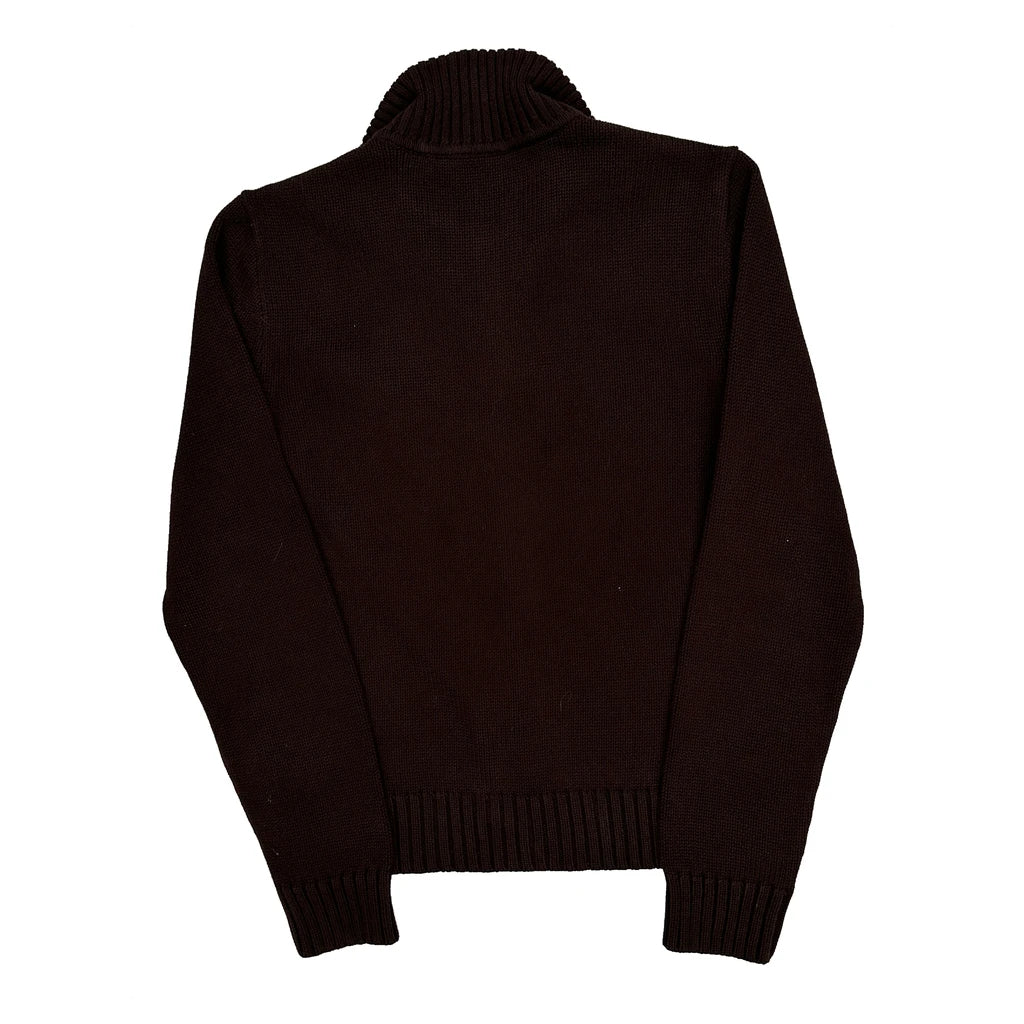 Ralph Lauren Zip Up - Medium Brown Cotton - Image 2