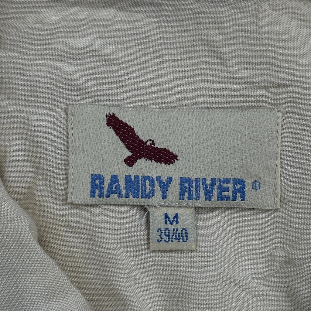 Randy River Floral Hawaiian Shirt - Medium Beige Cotton - Image 3