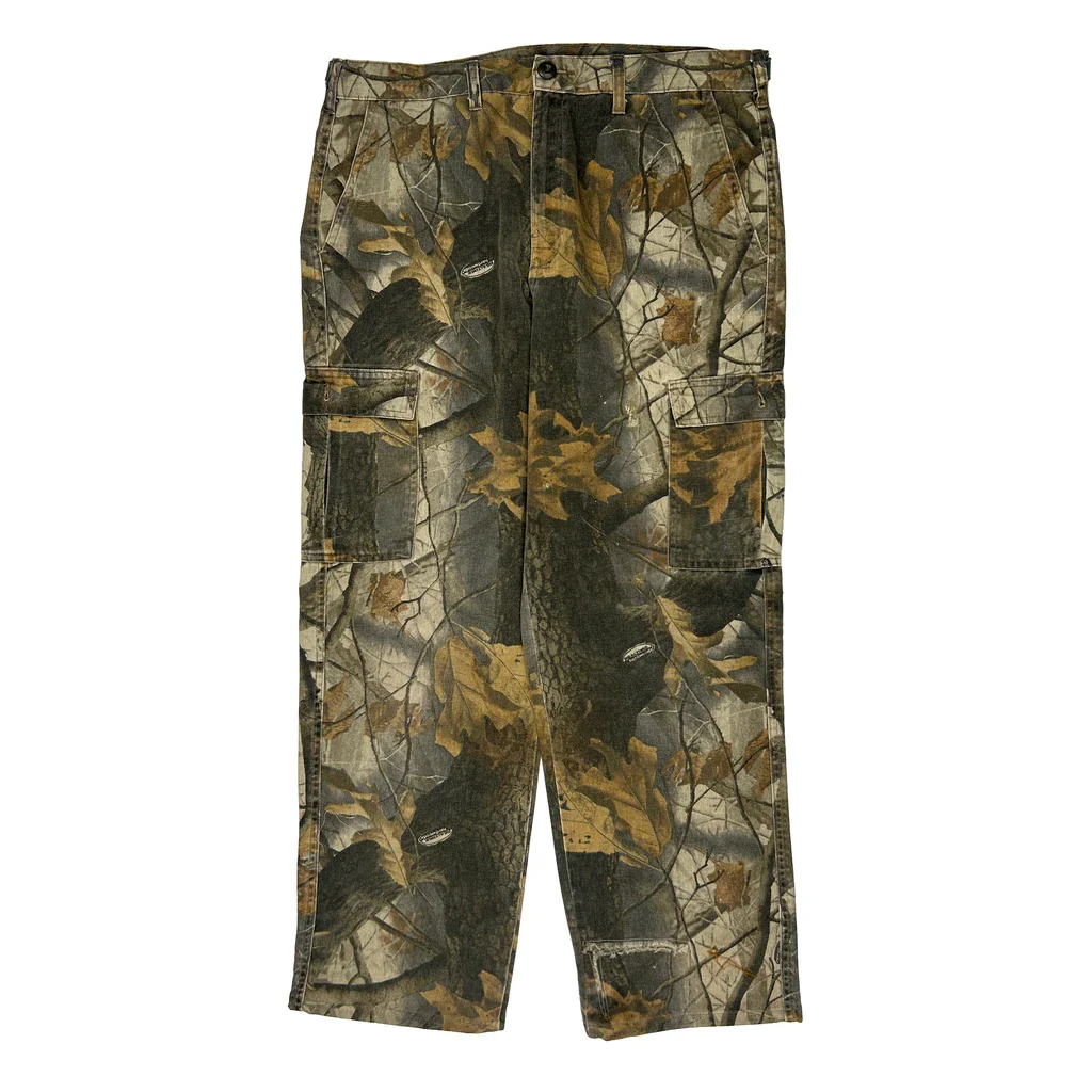 Ranger Camo Cargo Trousers - 34W 29L Green Cotton - Image 2