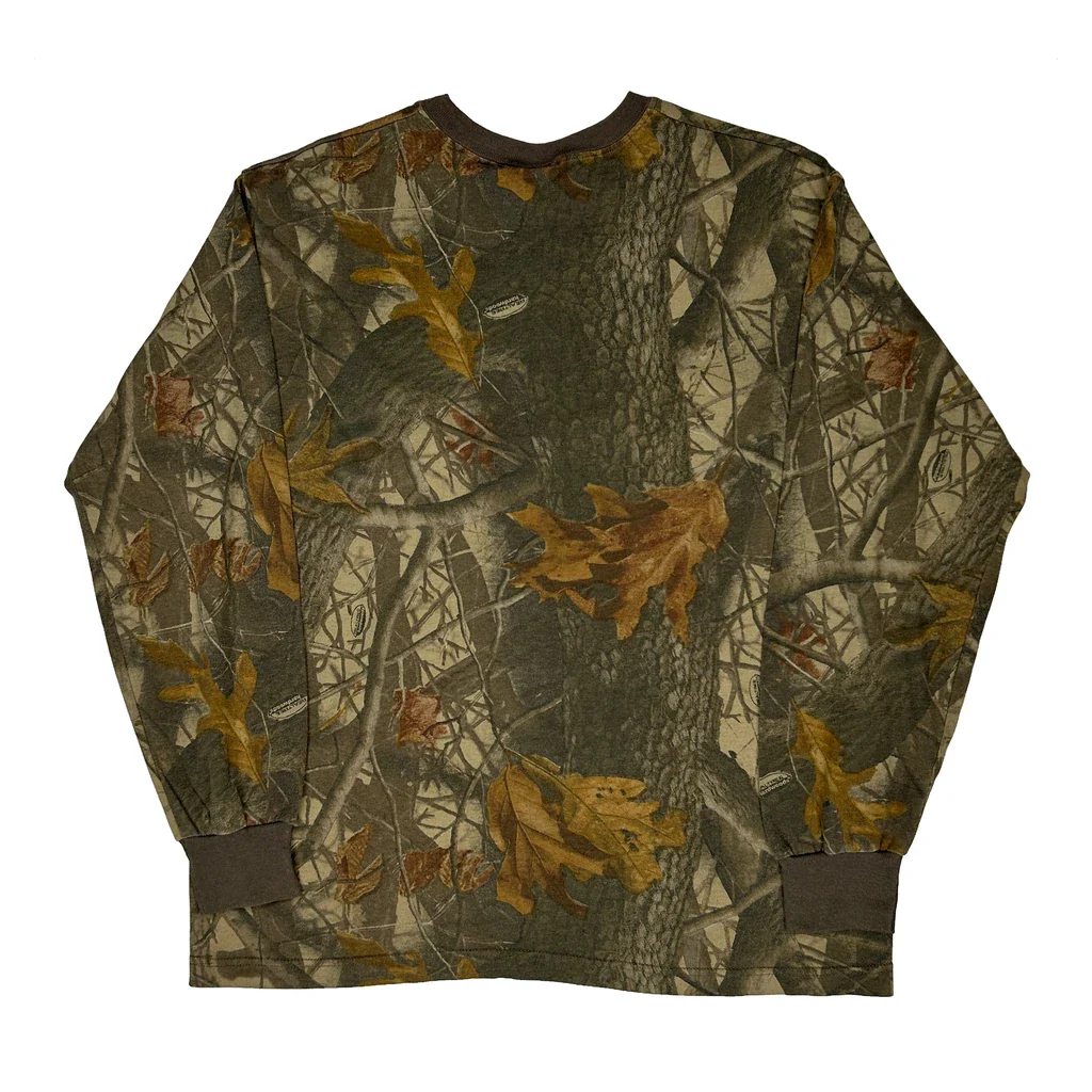 Ranger Camo Long Sleeve T-Shirt - Large Green Cotton - Image 2