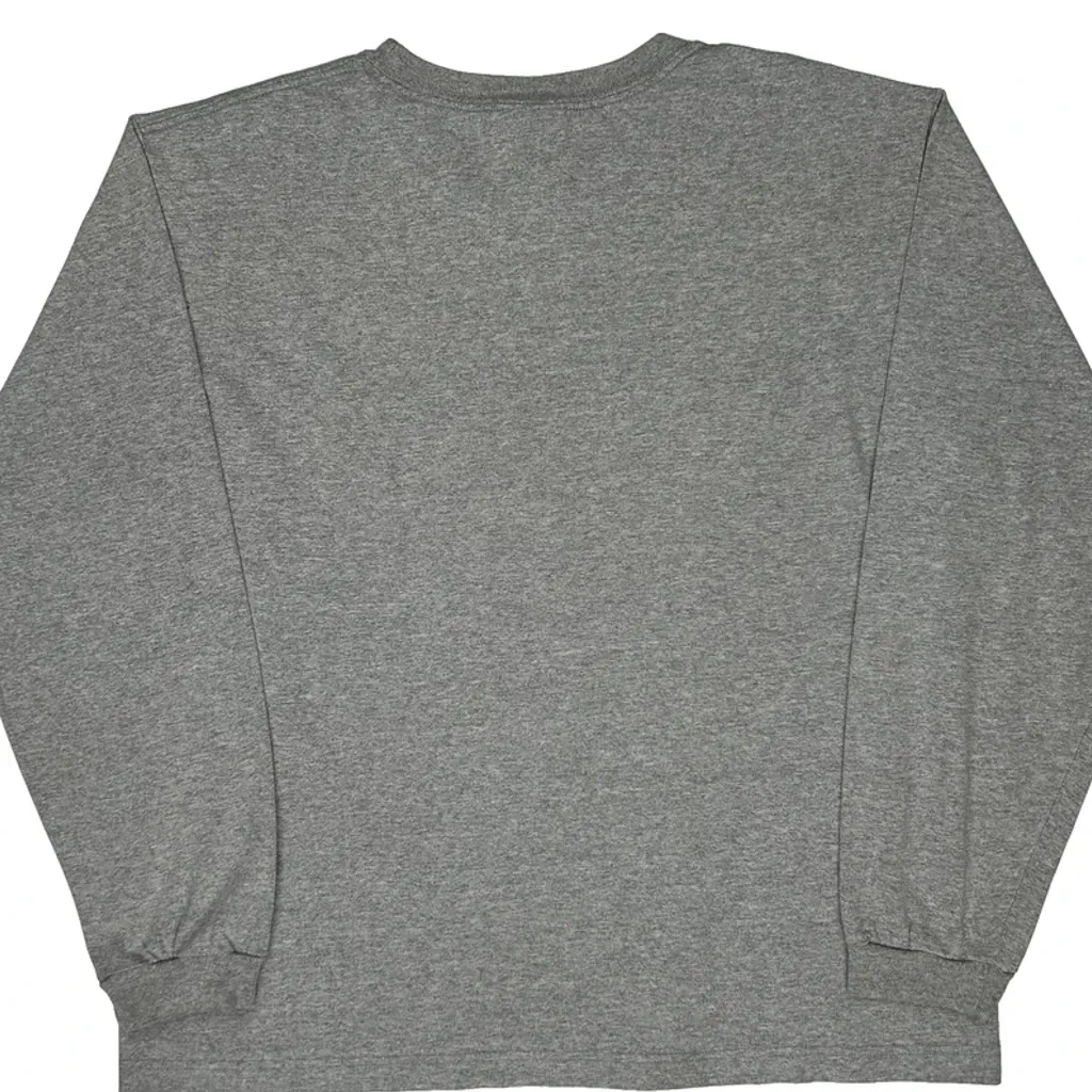 Raptors Basketball Adidas Long Sleeve T-Shirt - Large Grey Cotton - Image 6