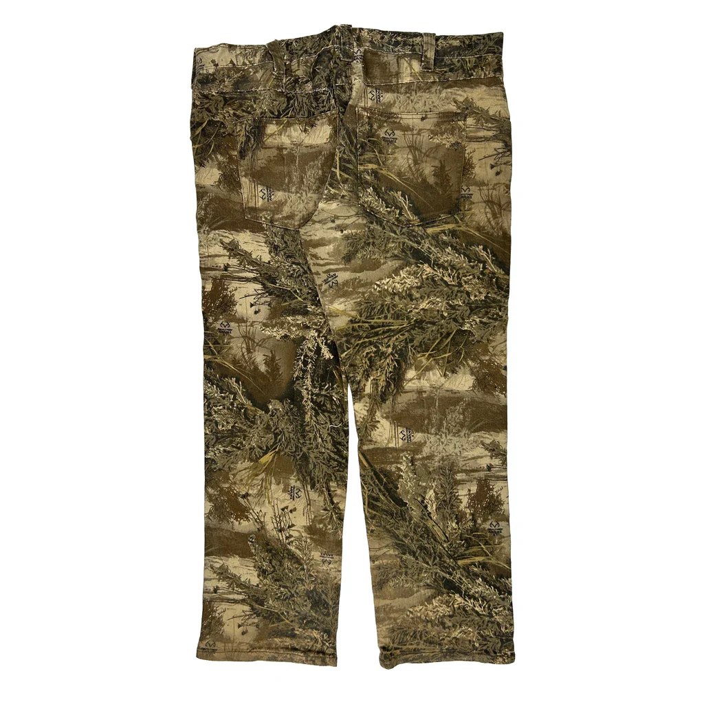 Realtree Camo Cargo Trousers - 38W 31L Brown Cotton