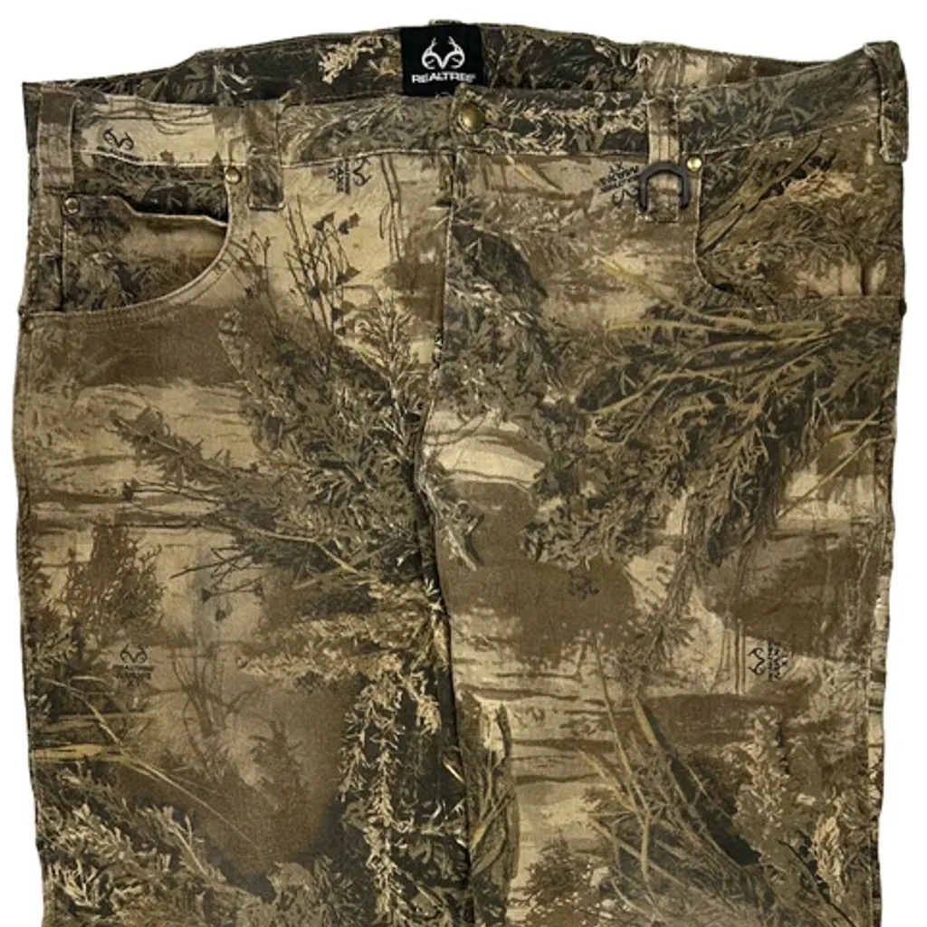 Realtree Camo Cargo Trousers - 38W 31L Brown Cotton - Image 11
