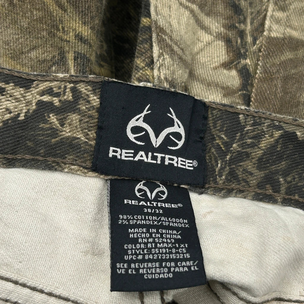Realtree Camo Cargo Trousers - 38W 31L Brown Cotton - Image 6