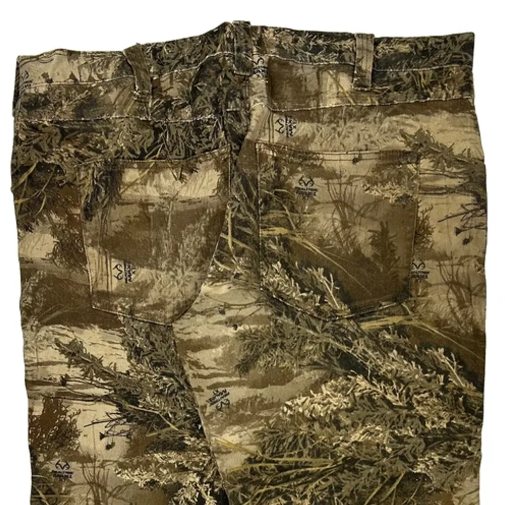 Realtree Camo Cargo Trousers - 38W 31L Brown Cotton - Image 9