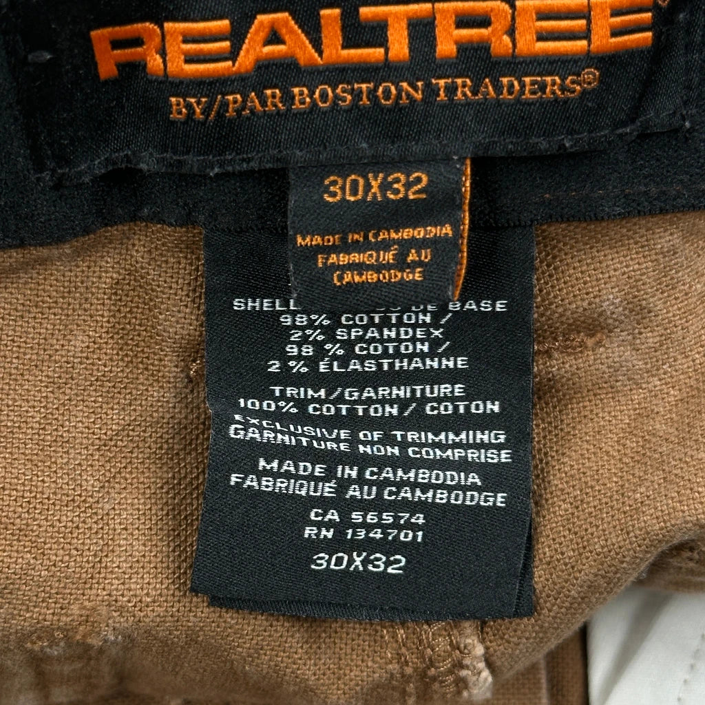 Realtree Carpenter Trousers - 32W 31L Brown Cotton - Image 6