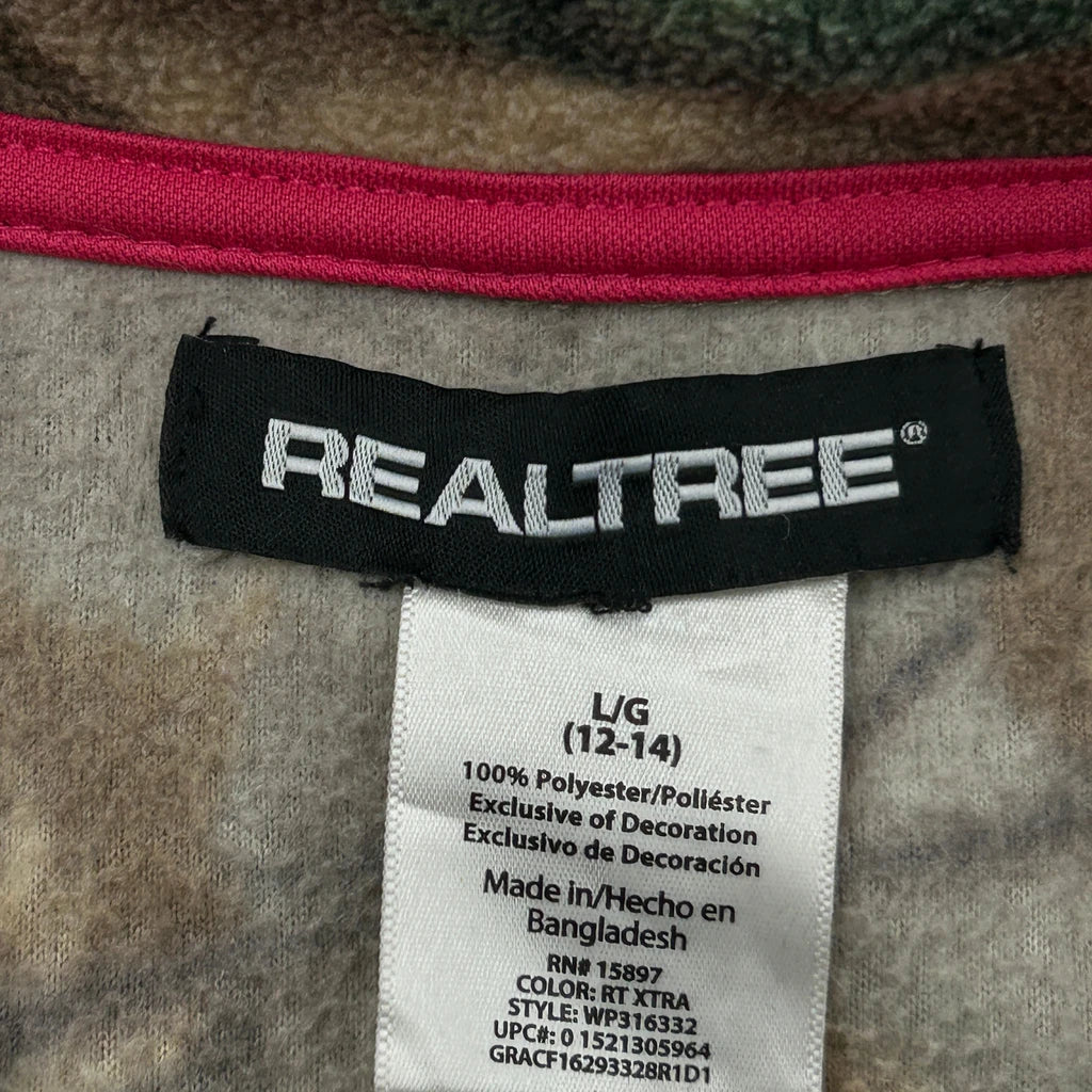 Realtree Camo Fleece - Large Green Polyester - Image 3