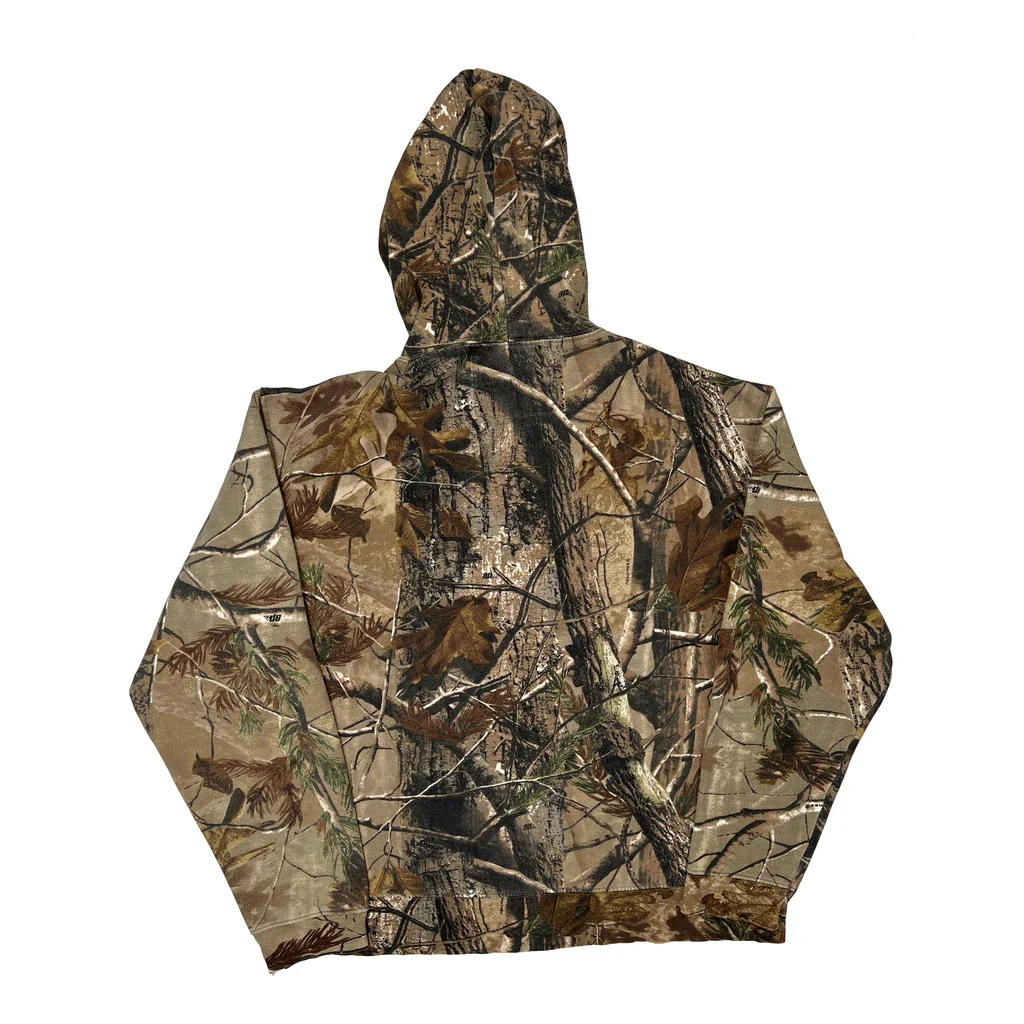 Realtree Camo Hoodie - Medium Brown Cotton Blend - Image 2