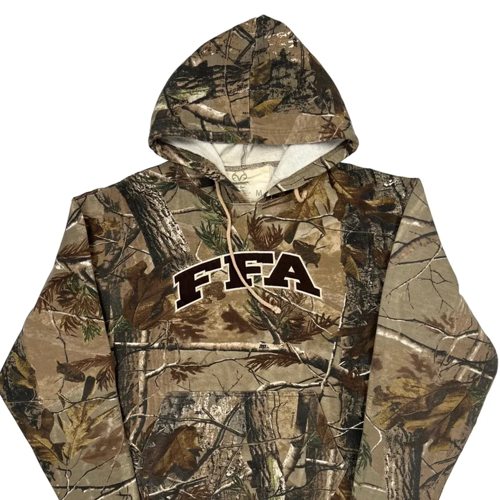 Realtree Camo Hoodie - Medium Brown Cotton Blend - Image 4