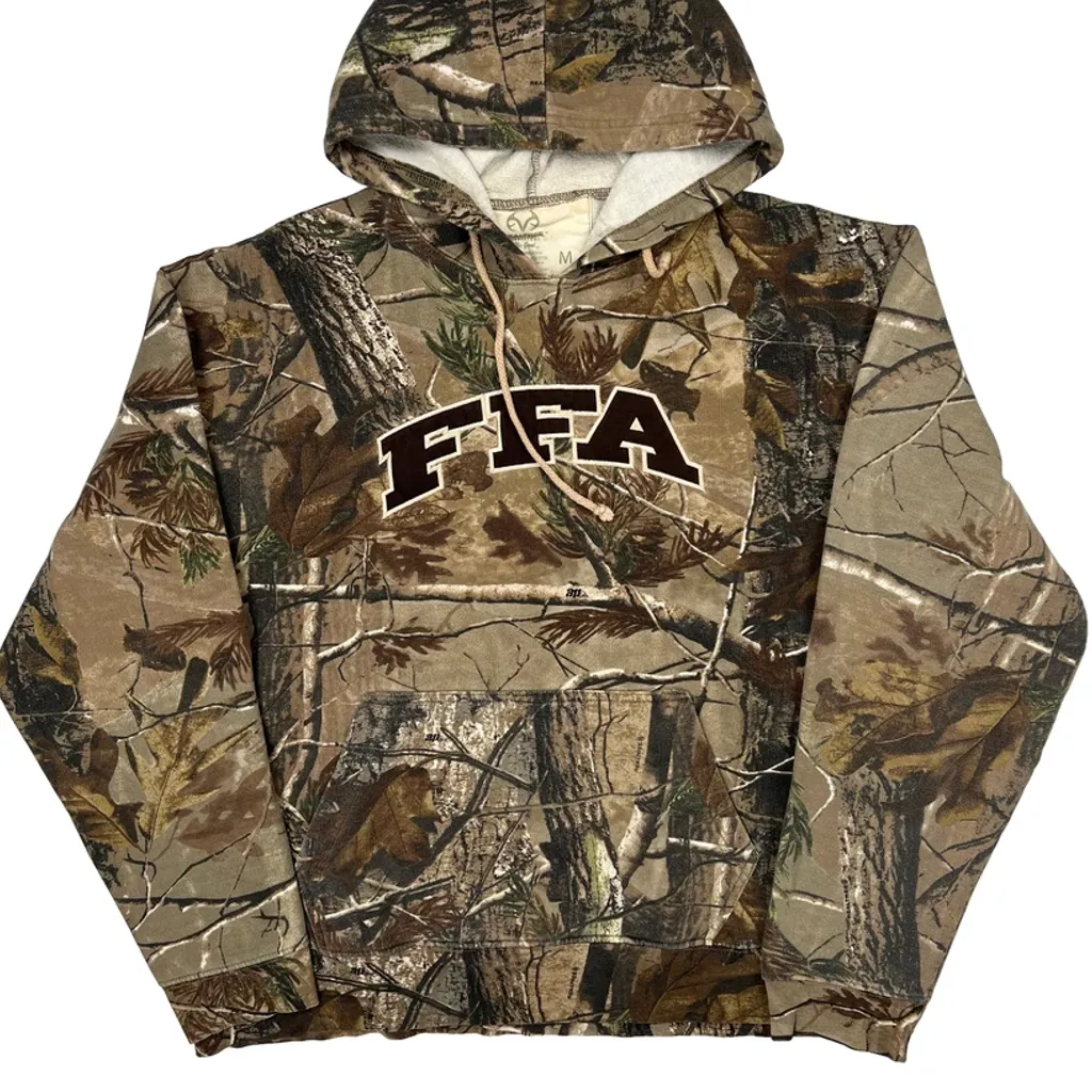 Realtree Camo Hoodie - Medium Brown Cotton Blend - Image 5