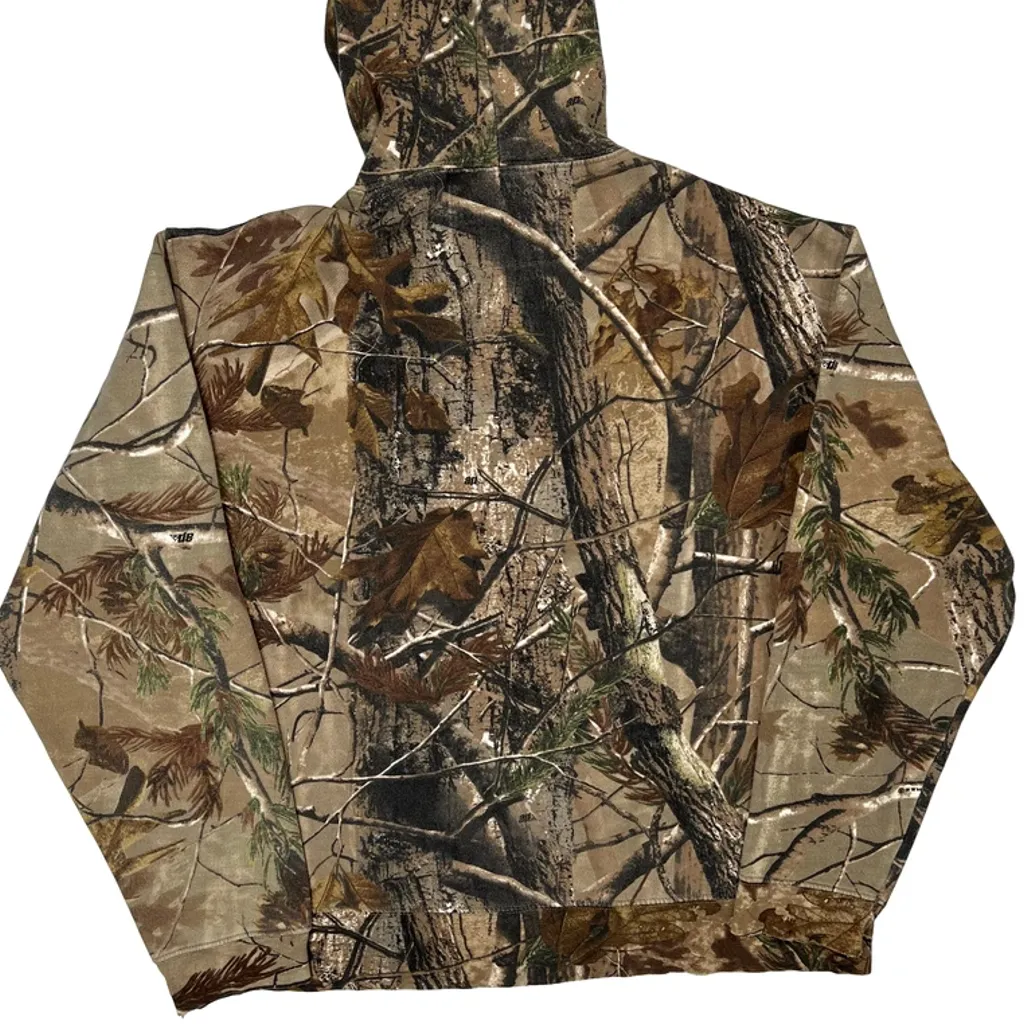 Realtree Camo Hoodie - Medium Brown Cotton Blend - Image 6