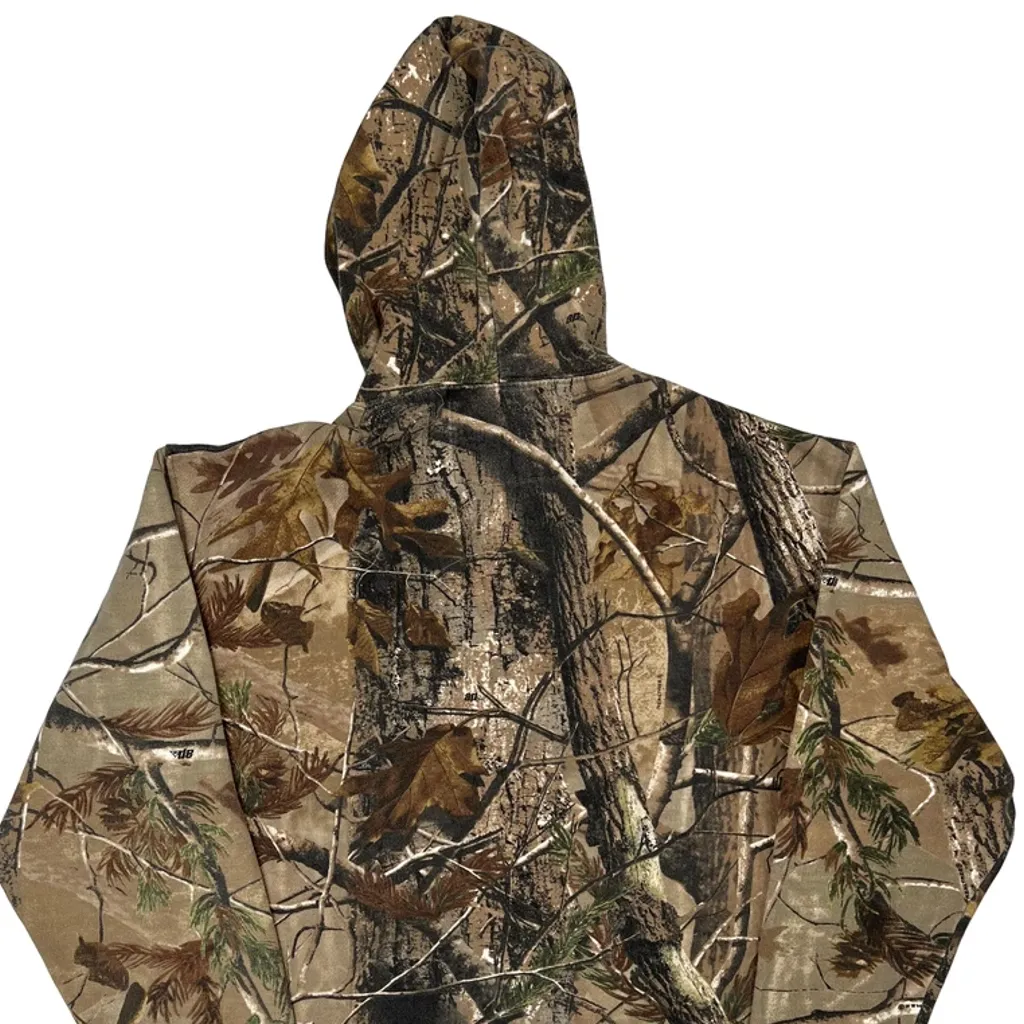 Realtree Camo Hoodie - Medium Brown Cotton Blend - Image 7