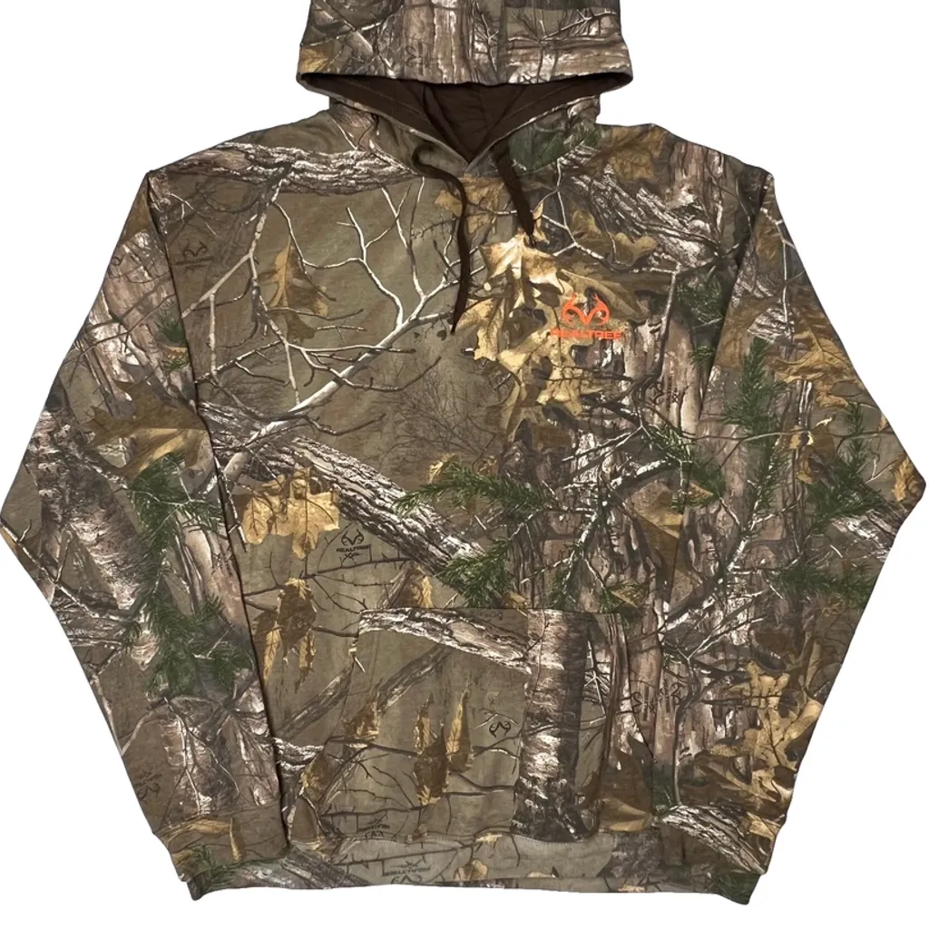 Realtree Camo Hoodie - 2XL Brown Cotton Blend - Image 4