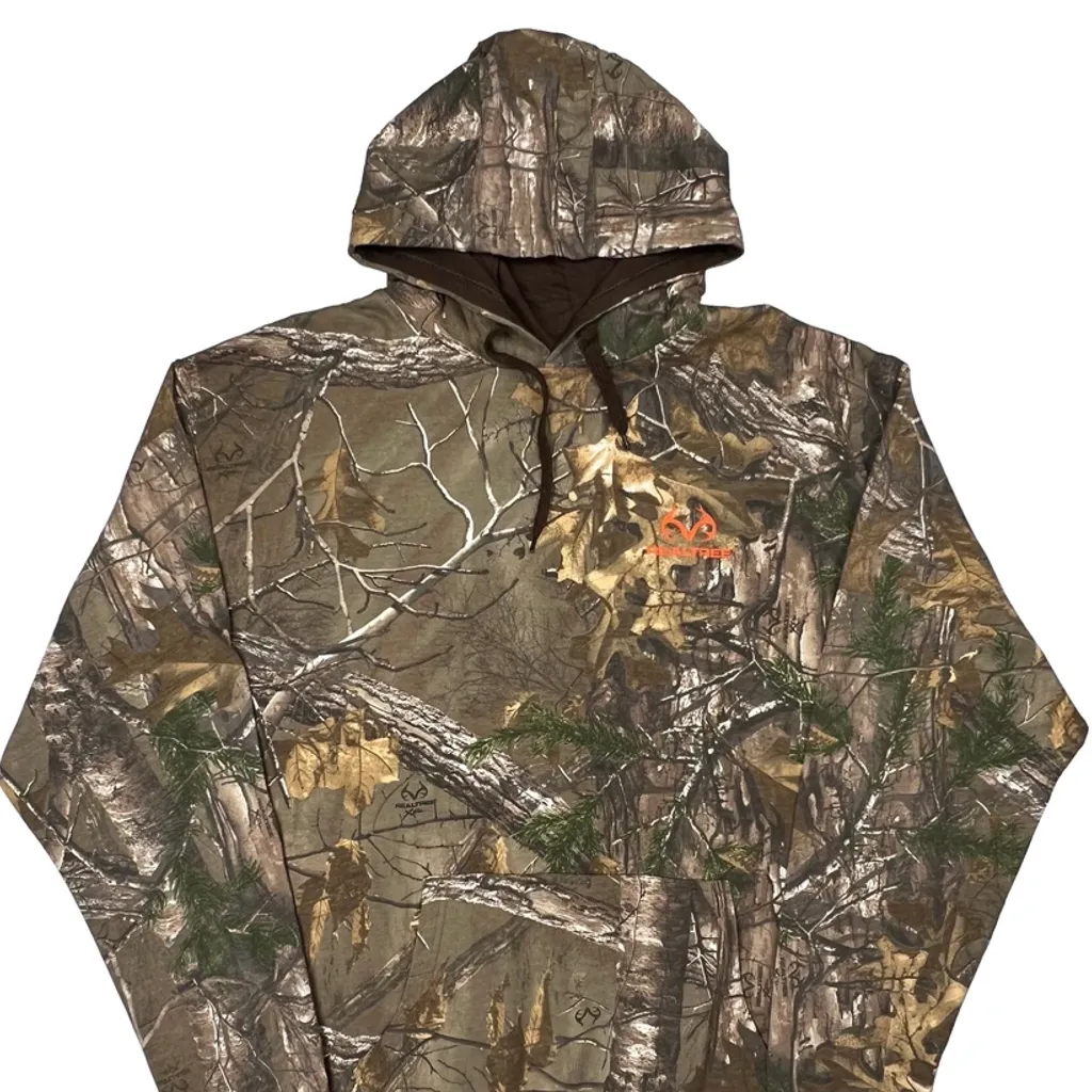 Realtree Camo Hoodie - 2XL Brown Cotton Blend - Image 5