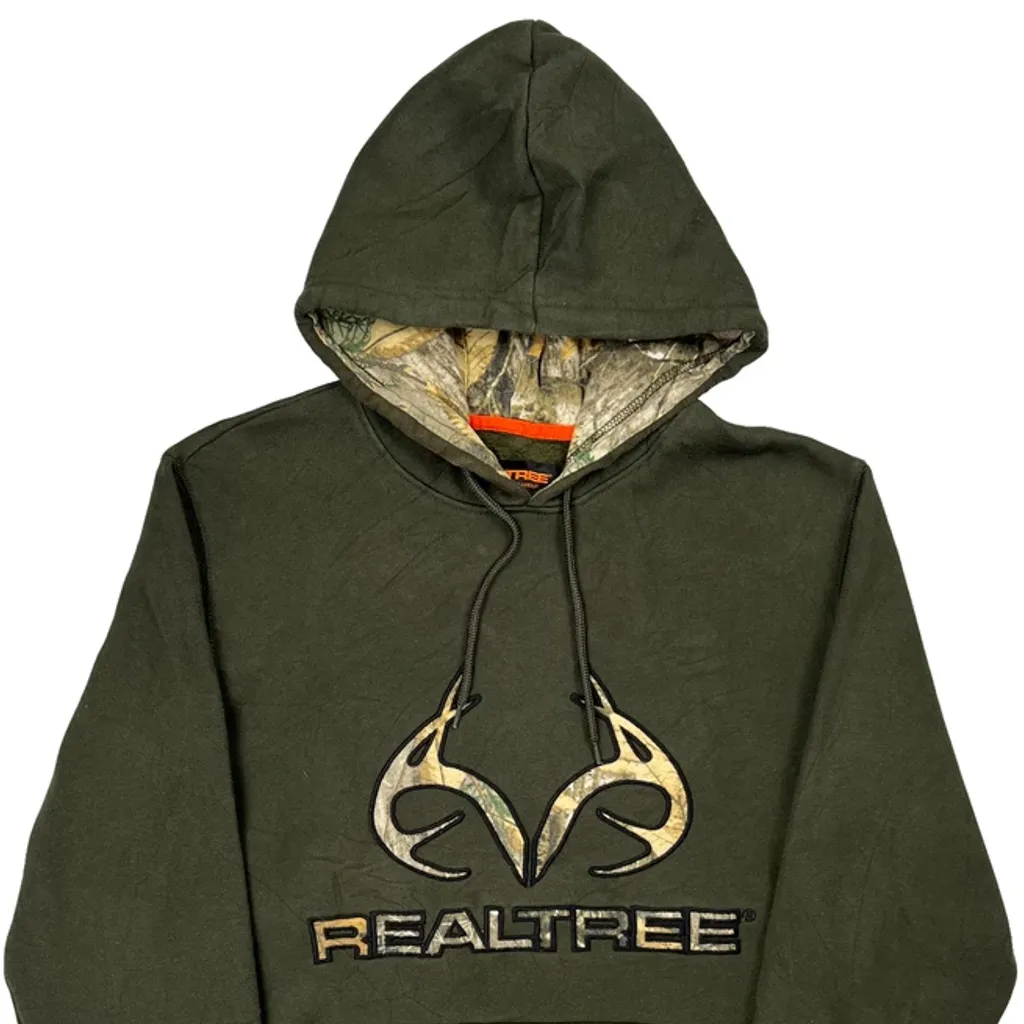 Realtree Graphic Hoodie - Medium Green Cotton - Image 4