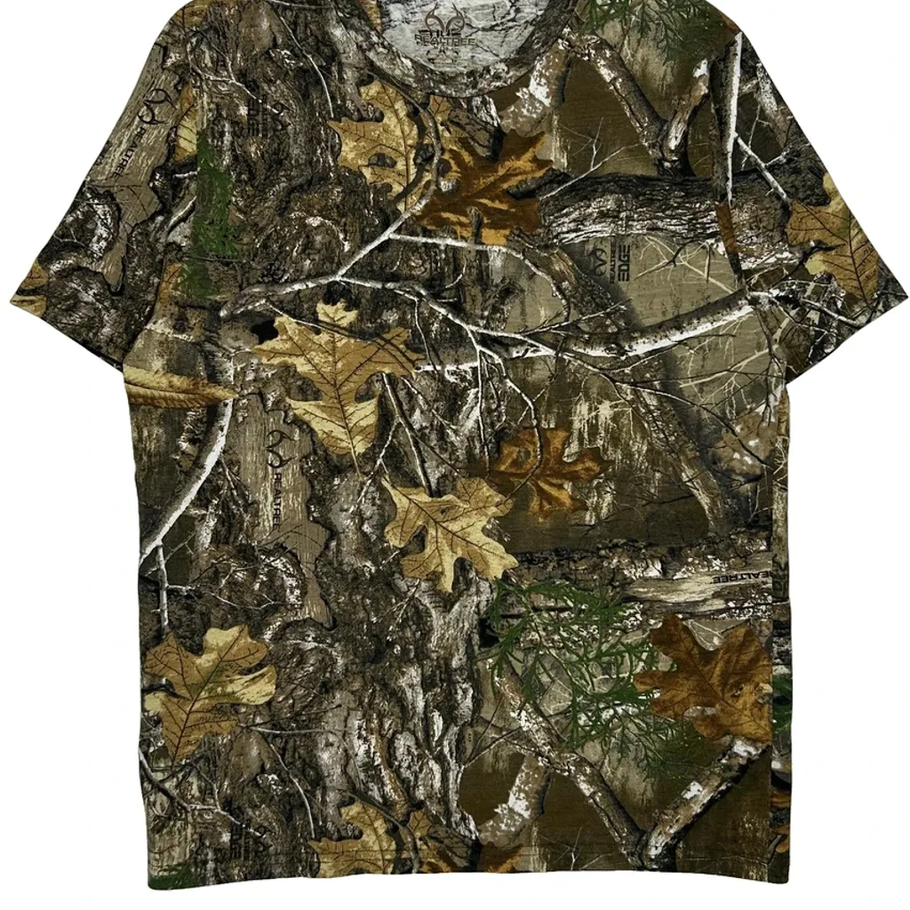 Realtree Camo T-Shirt - Medium Brown Cotton - Image 4