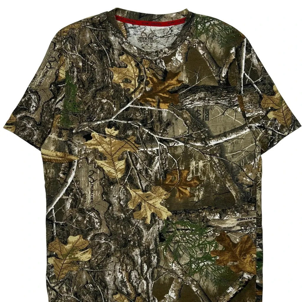 Realtree Camo T-Shirt - Medium Brown Cotton - Image 5