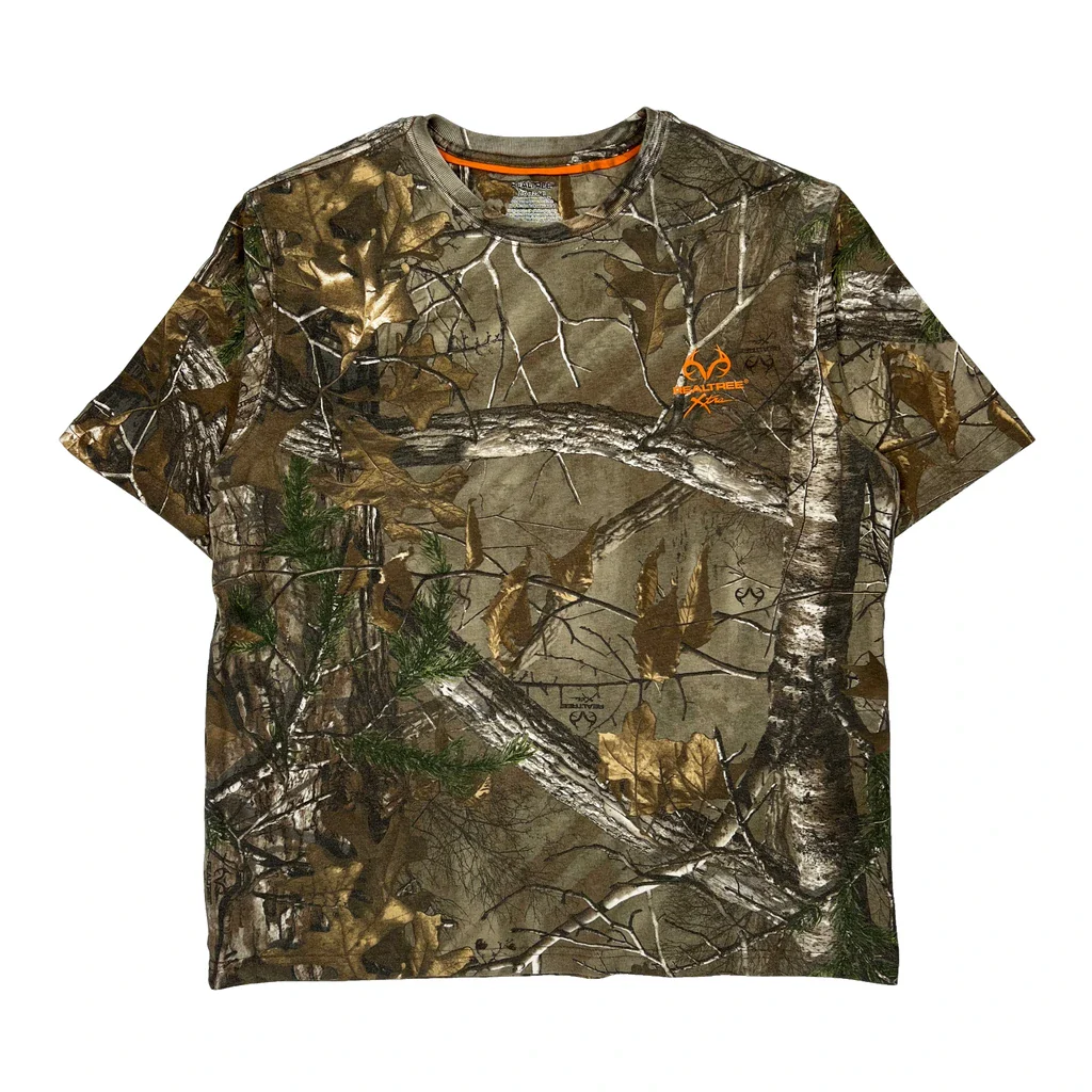 Realtree Camo T-Shirt - Large Camo Cotton Blend