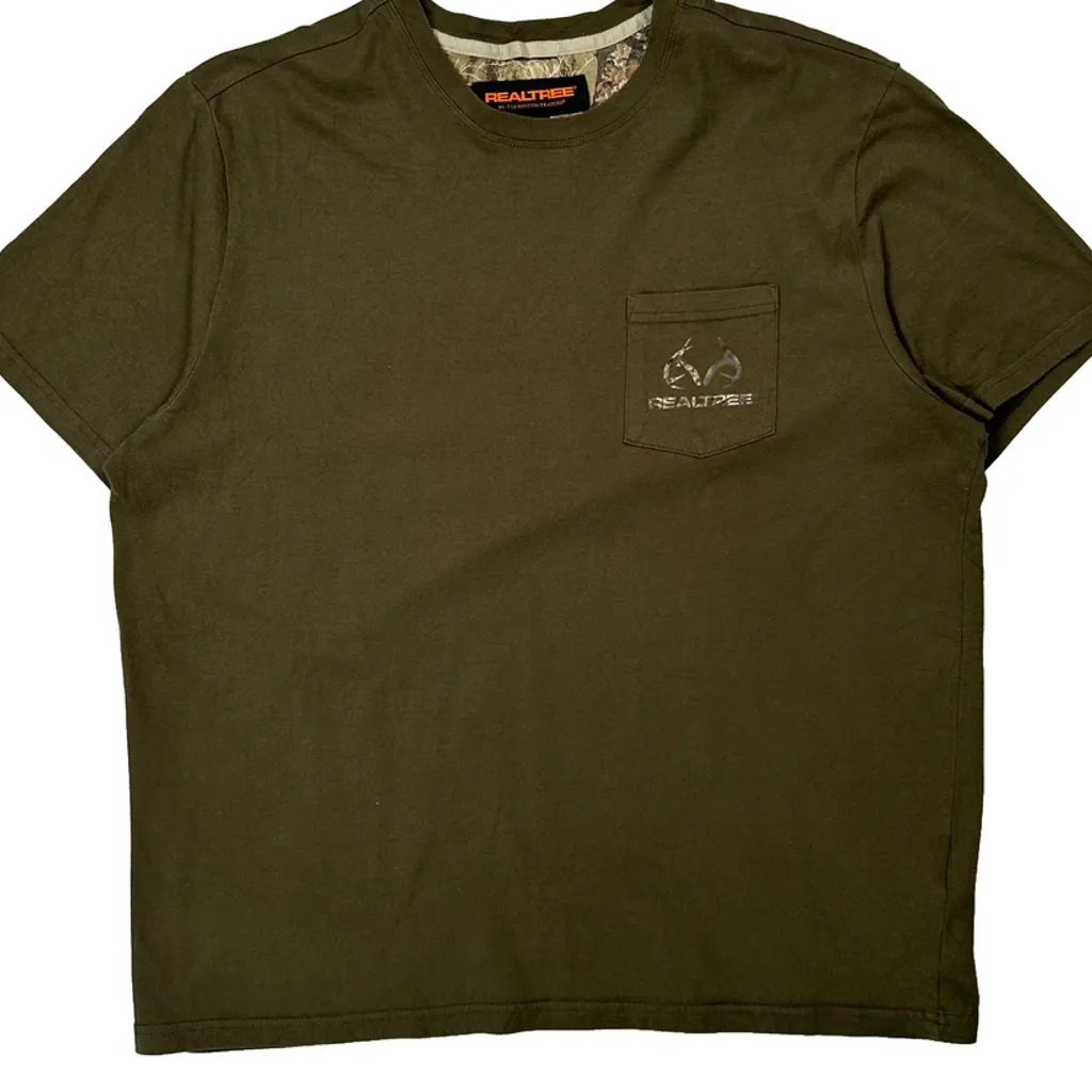 Realtree T-Shirt - XL Green Cotton - Image 5