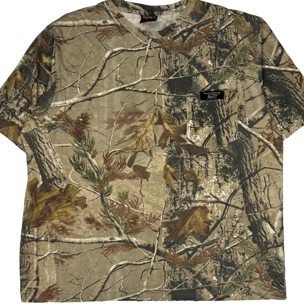 Realtree Camo T-Shirt - 2XL Green Cotton Blend - Image 6