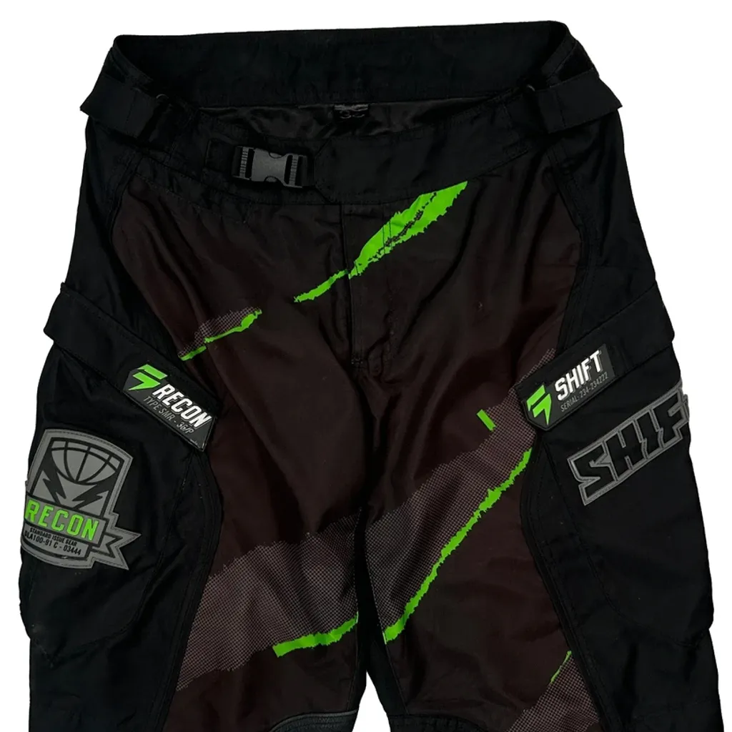 Recon Freestyle Pant Shift Cargo Motor Sport Shorts - 36″ Waist Black Polyester - Image 4