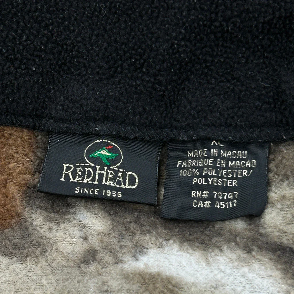 Red Head Camo Fleece - XL Black Polyester - Image 3