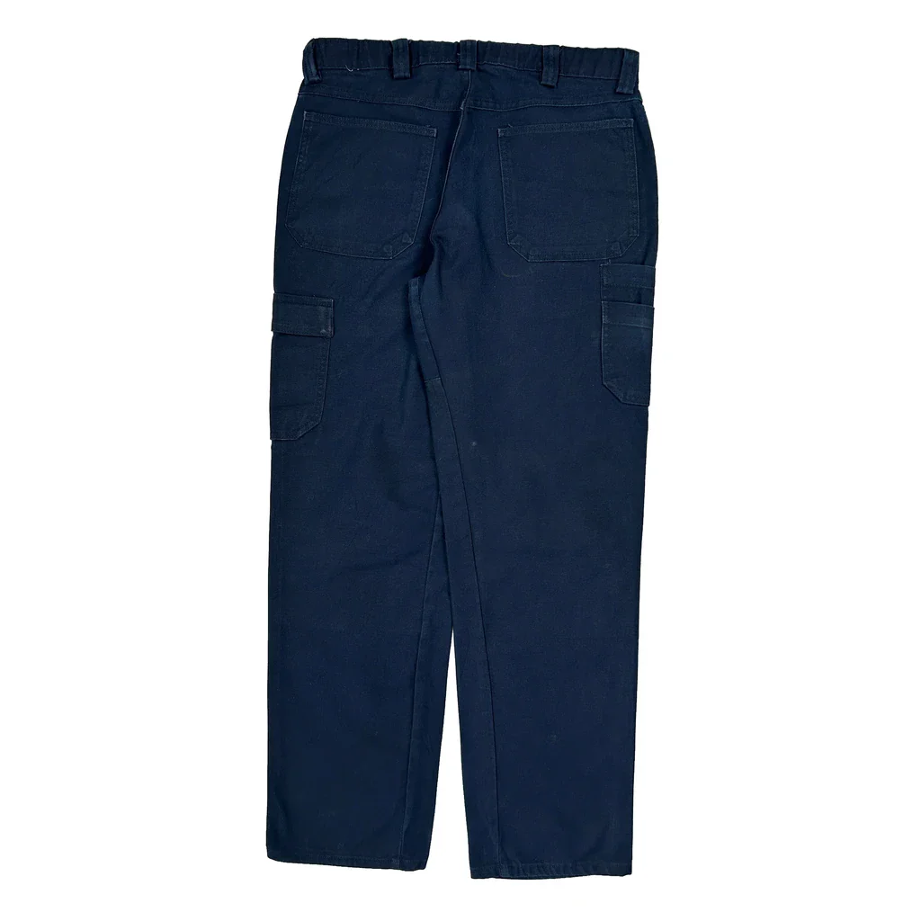 Red Kap Workwear Cargo Trousers - 34W 31L Navy Polyester Blend