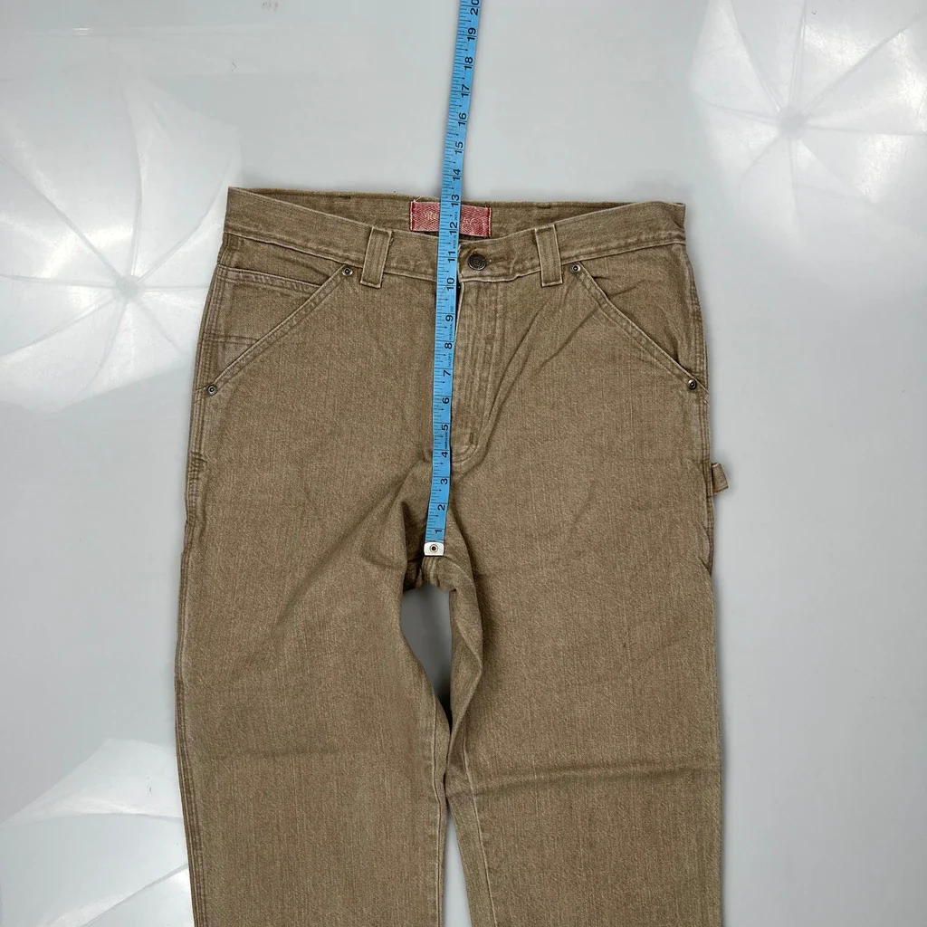 Red Kap Carpenter Trousers - 34W 30L Brown Cotton - Image 4